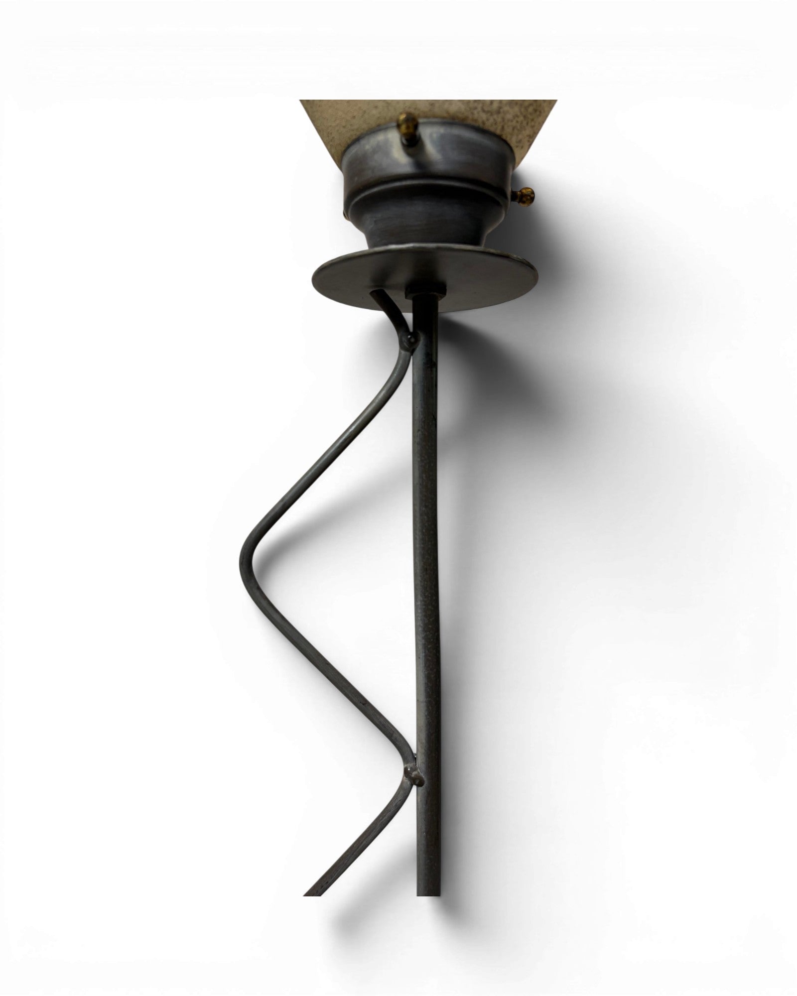 Postmodern Torchiere Wrought Iron Stem Floor Lamp