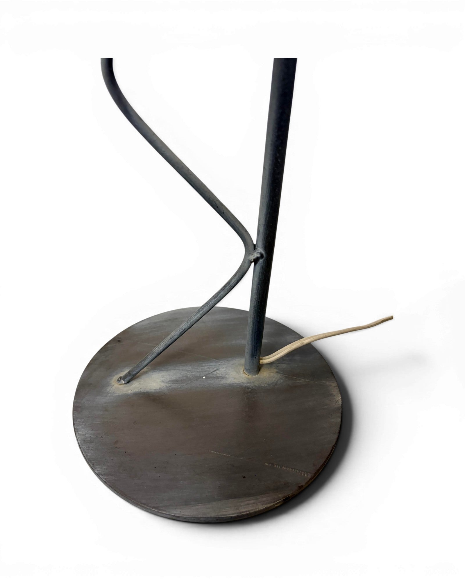 Postmodern Torchiere Wrought Iron Stem Floor Lamp
