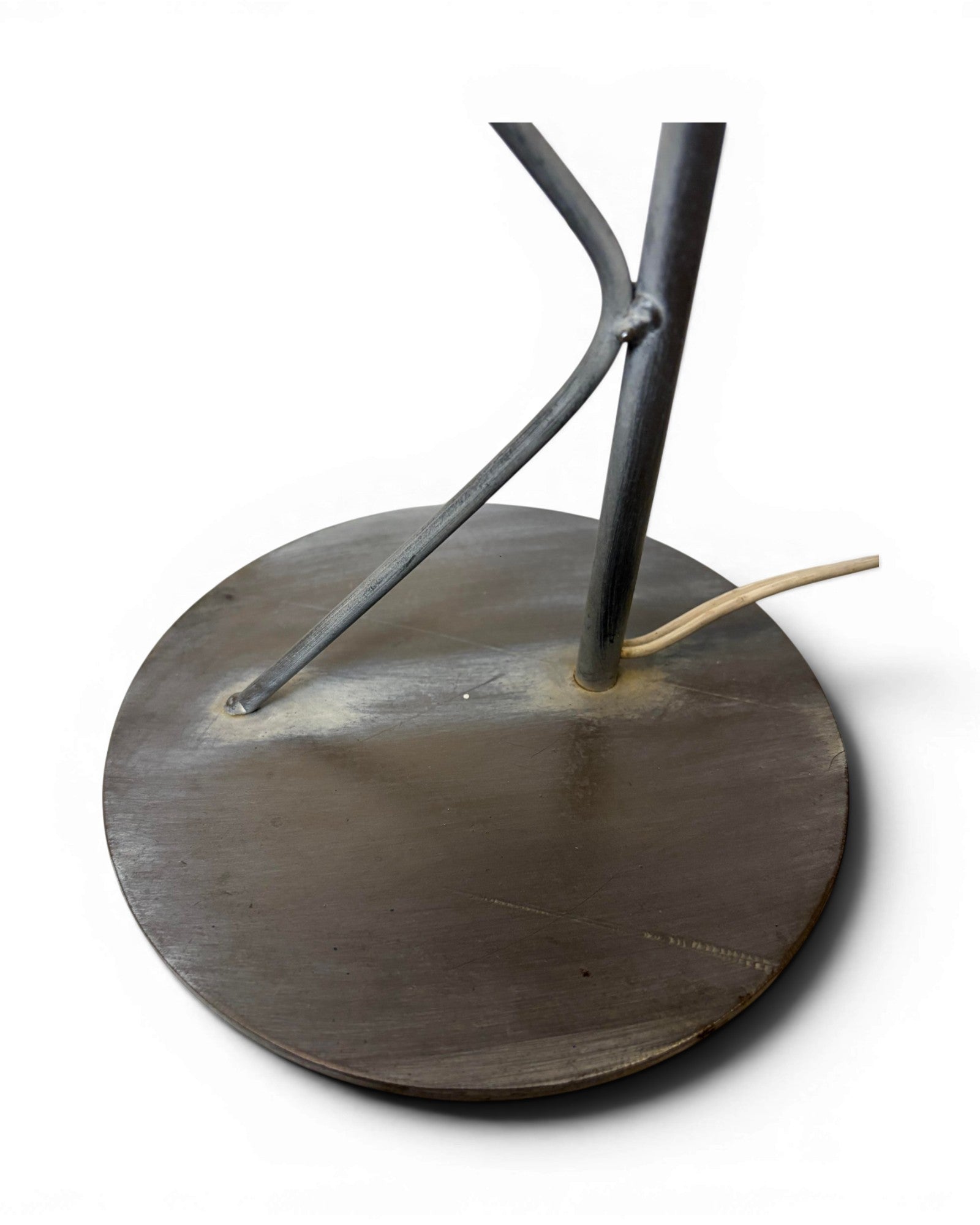 Postmodern Torchiere Wrought Iron Stem Floor Lamp