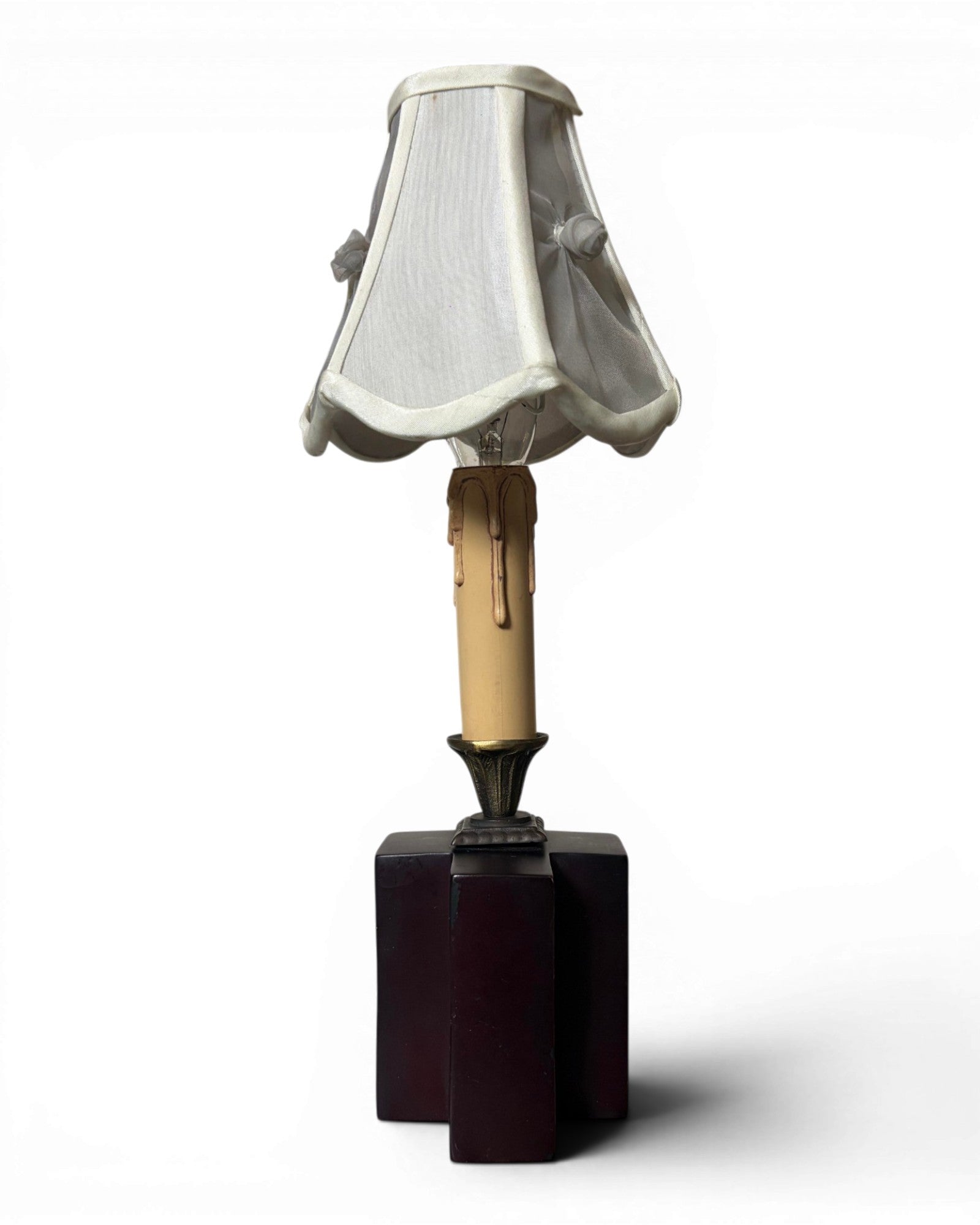 Vintage Candle-Form Table Lamp