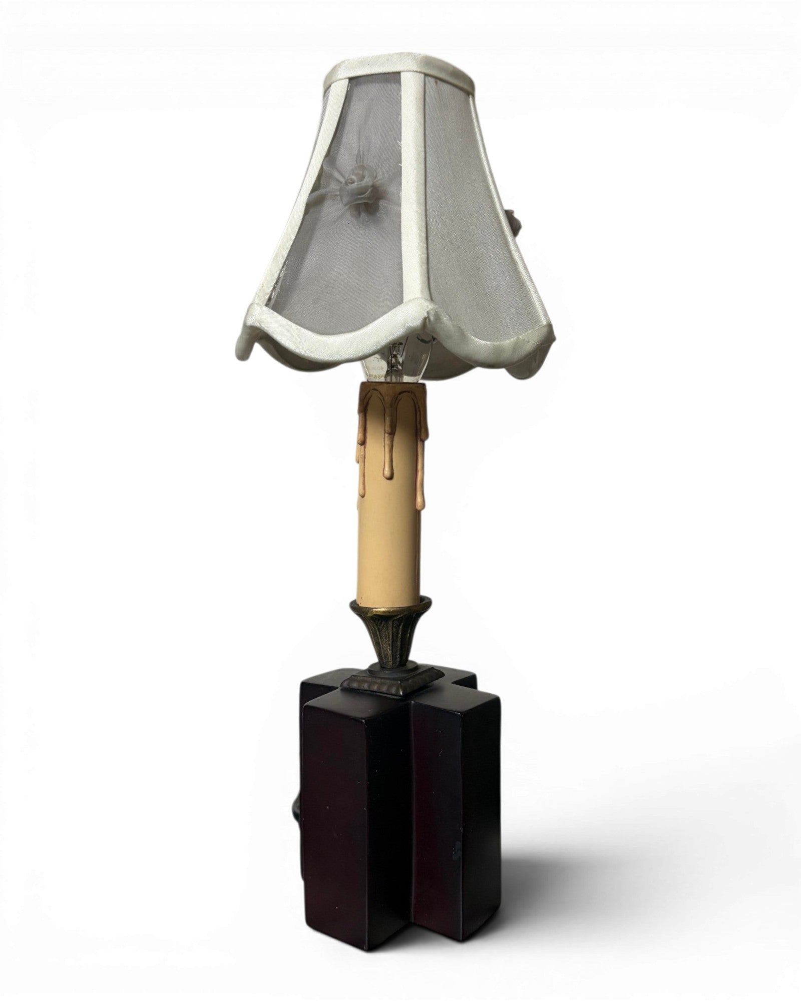 Vintage Candle-Form Table Lamp