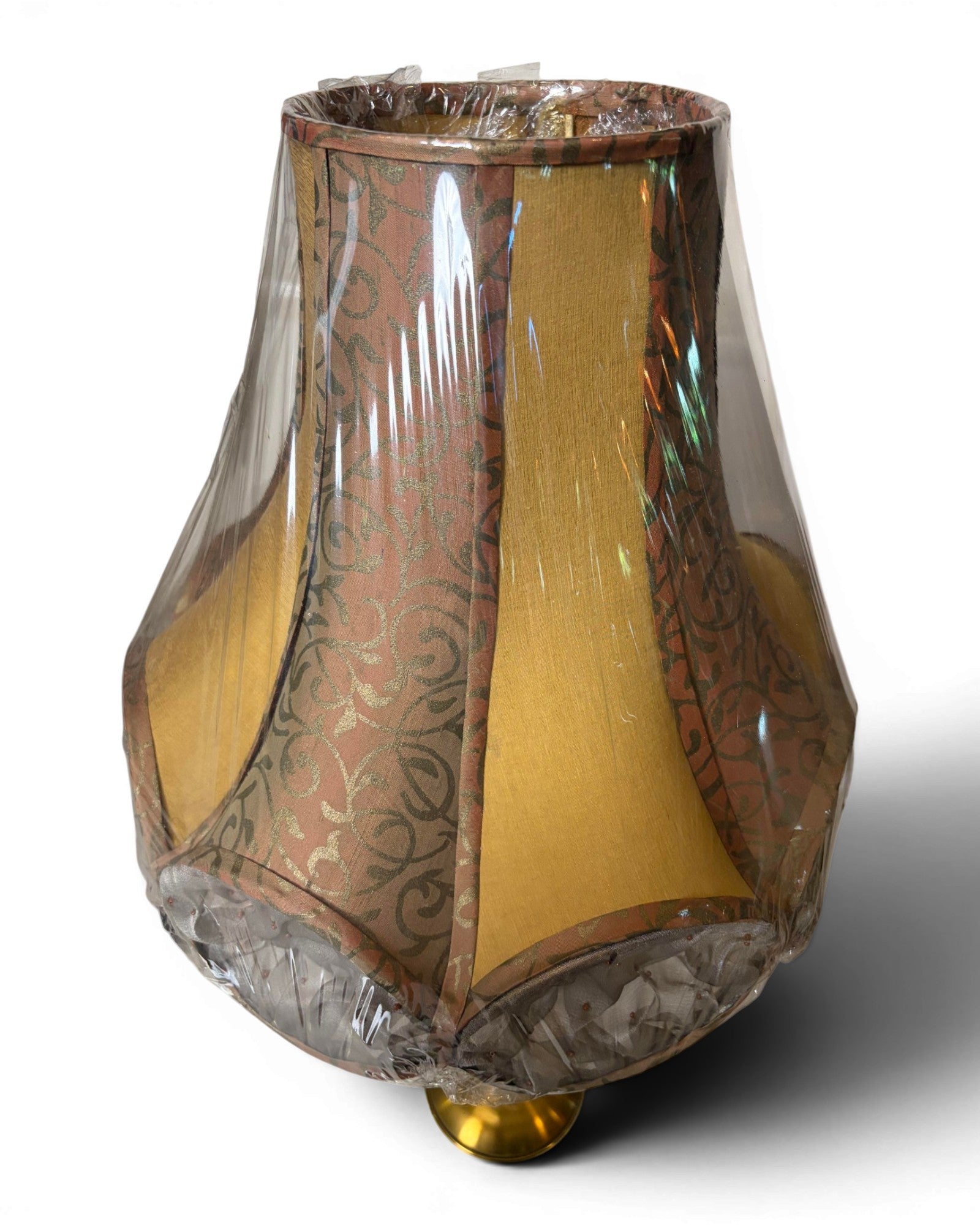 Vintage-Style Electrified Glass Table Lamp with Bell-Shaped Lampshade