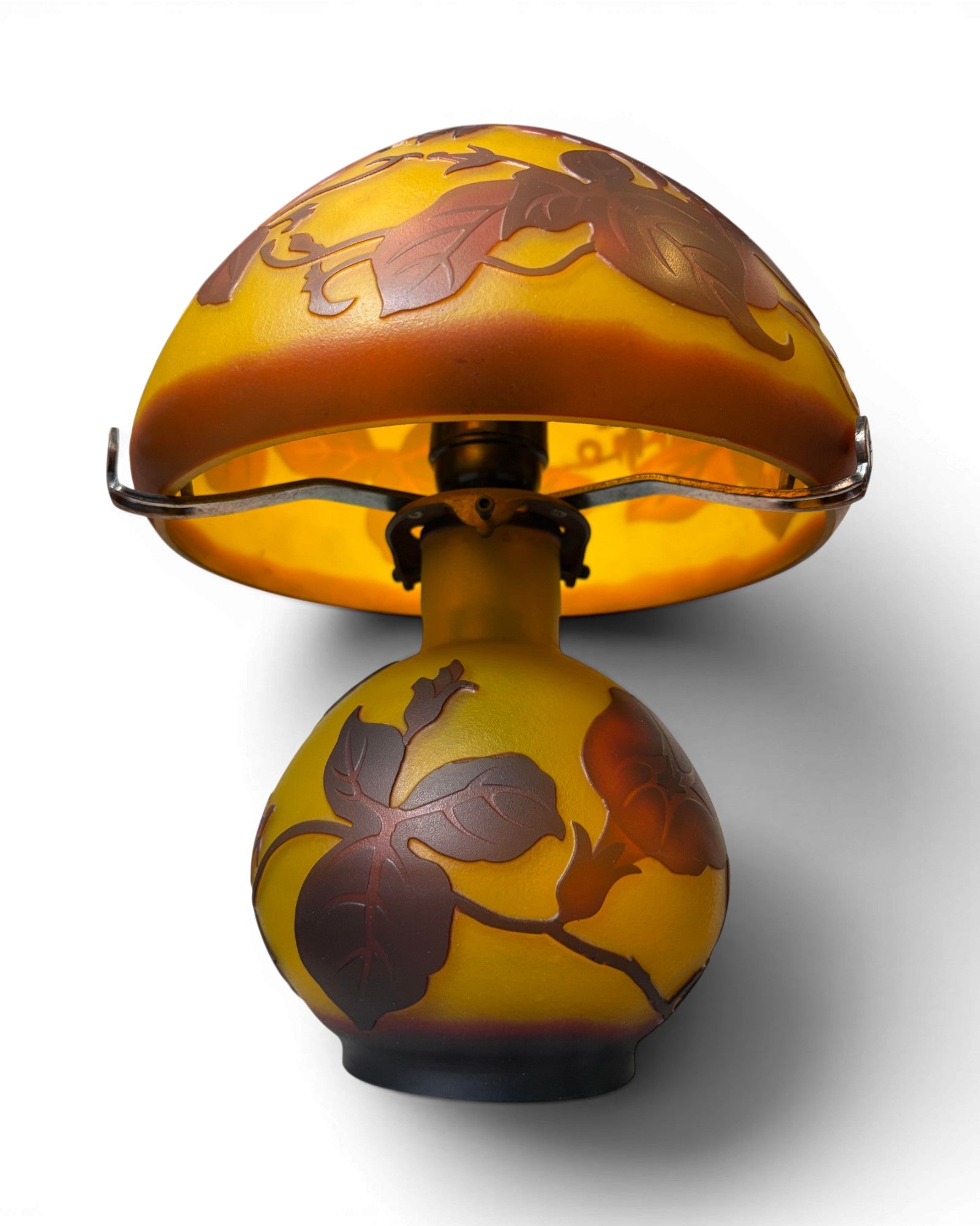 Art Nouveau Cameo Glass Table Lamp