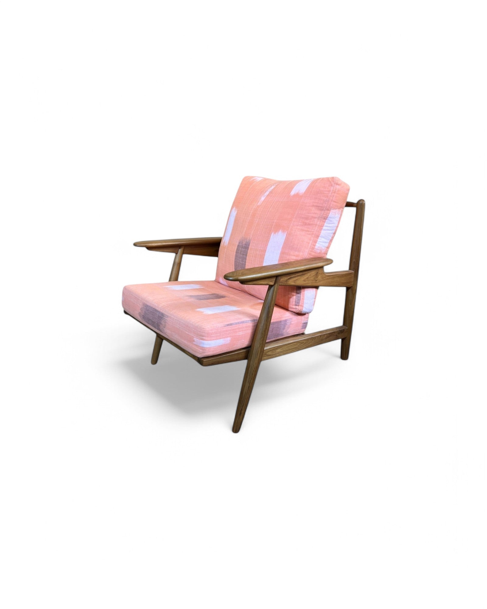 Peachy Thai Weave Teak Wood Armchair