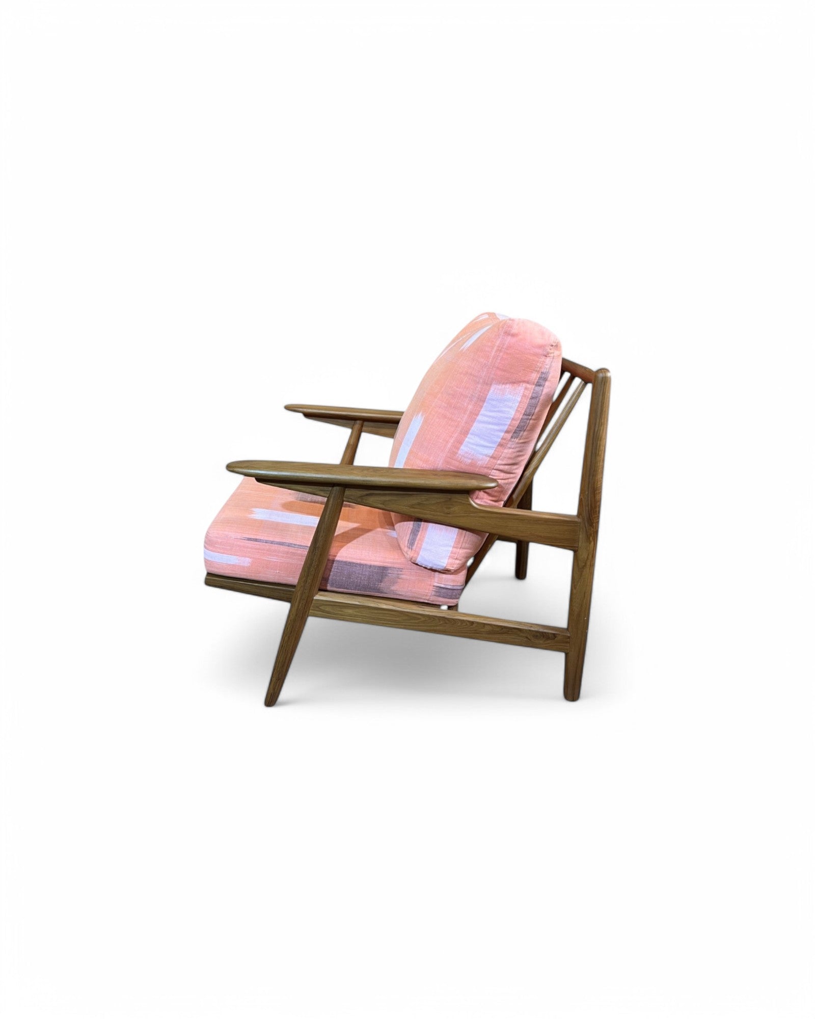 Peachy Thai Weave Teak Wood Armchair