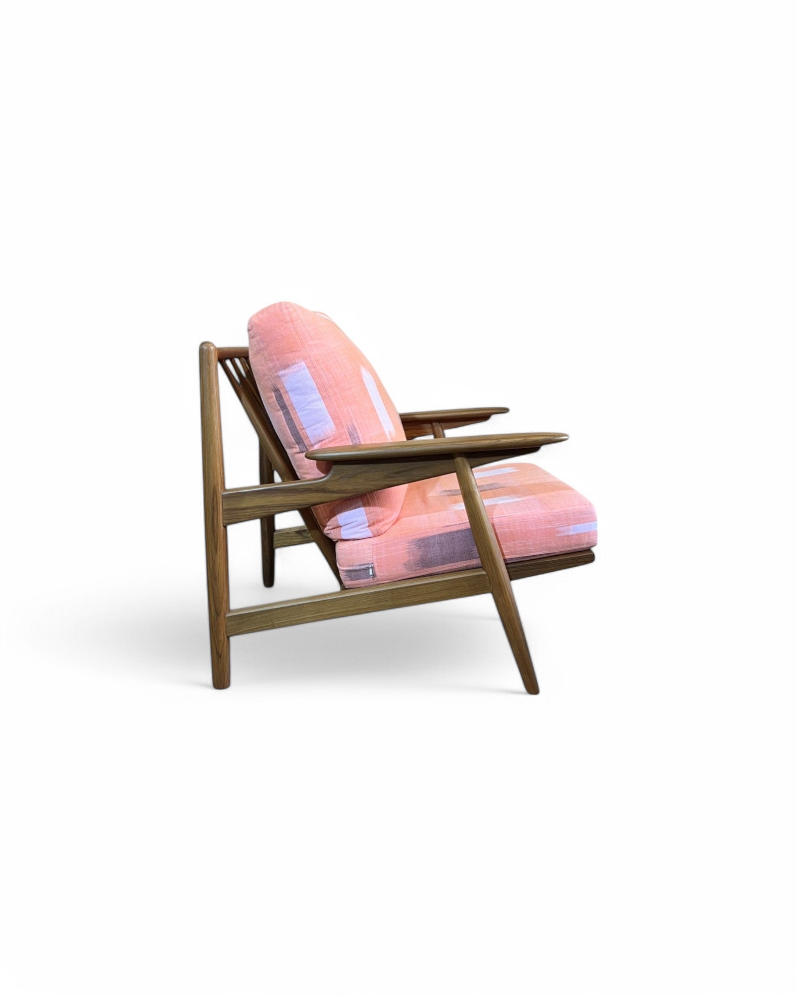Peachy Thai Weave Teak Wood Armchair