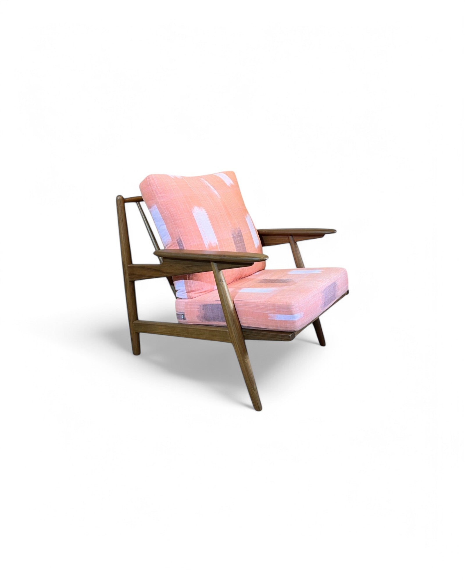 Peachy Thai Weave Teak Wood Armchair