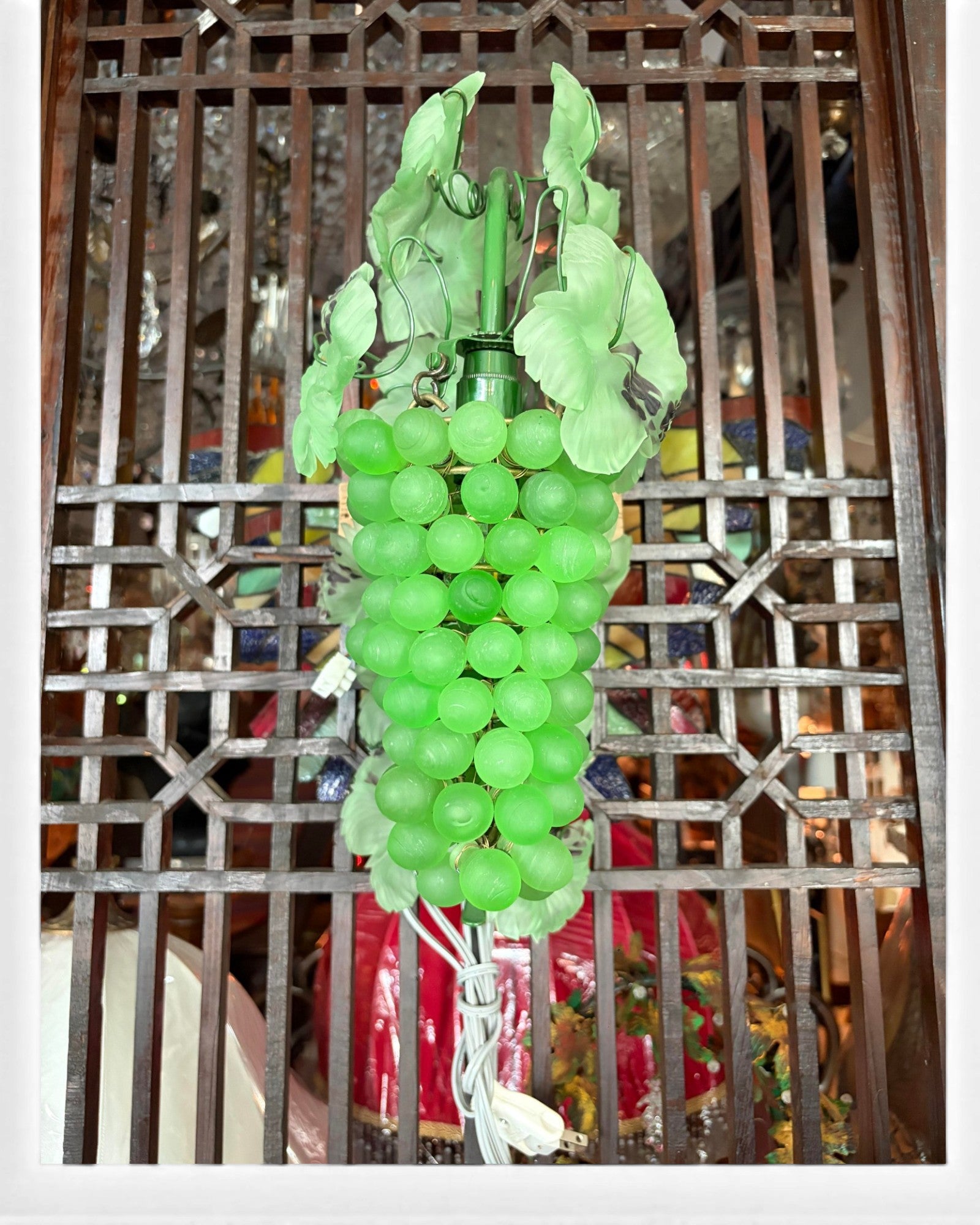 Vintage Murano Glass Grape Lamp