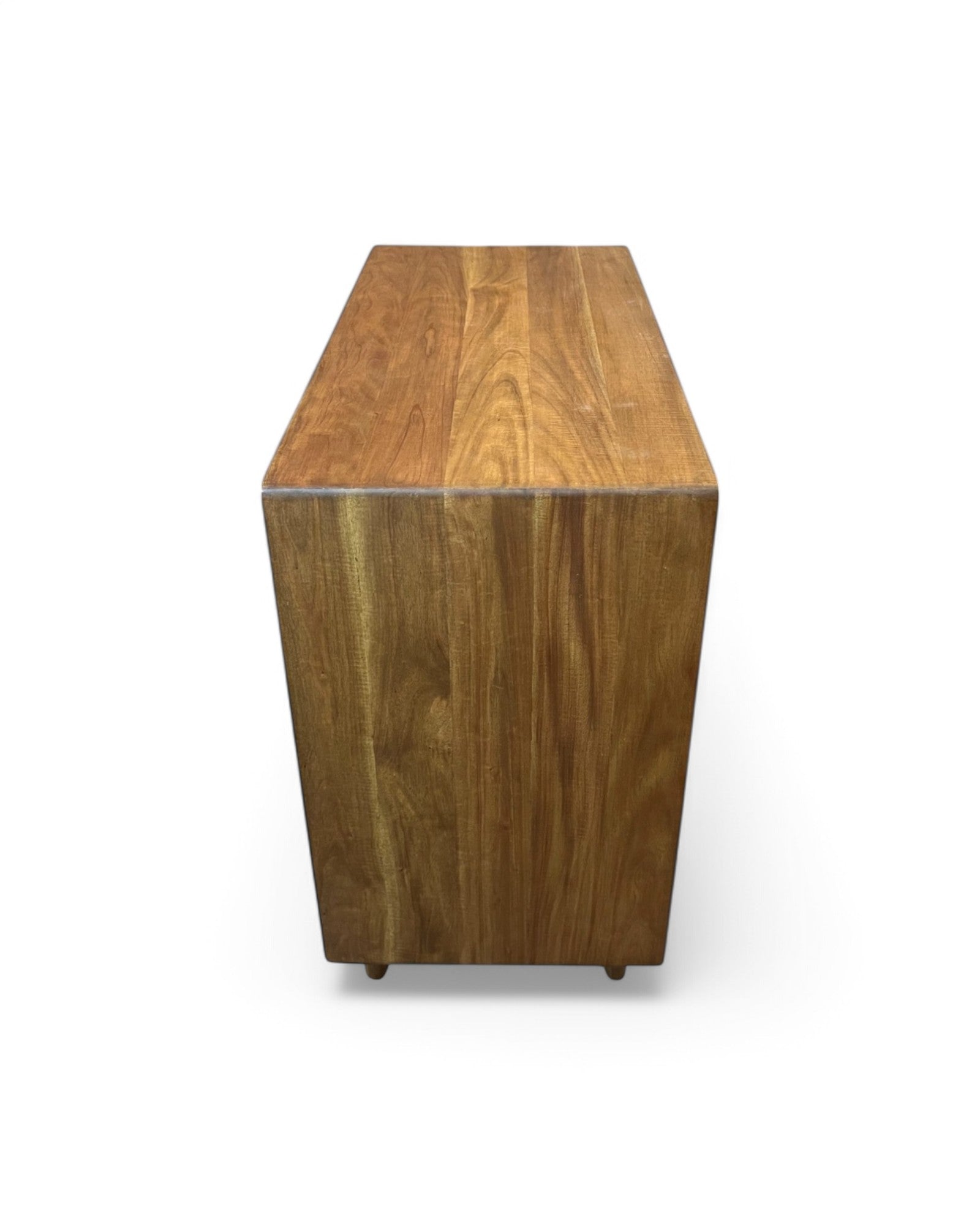 Sadao Wood Diamond Weave Rattan Low Sideboard