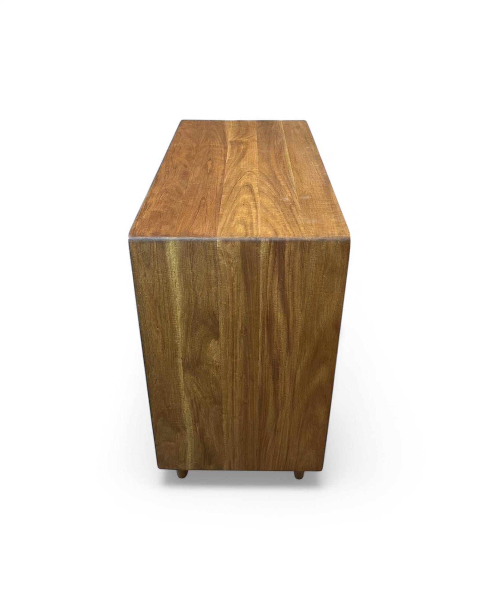 Sadao Wood Diamond Weave Rattan Low Sideboard