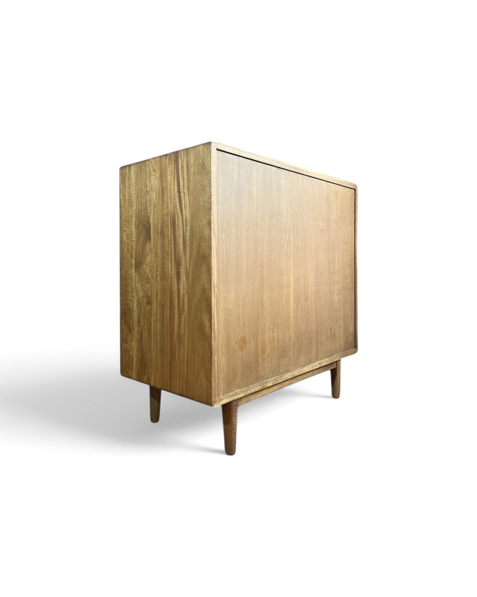 Sadao Wood Diamond Weave Rattan Low Sideboard