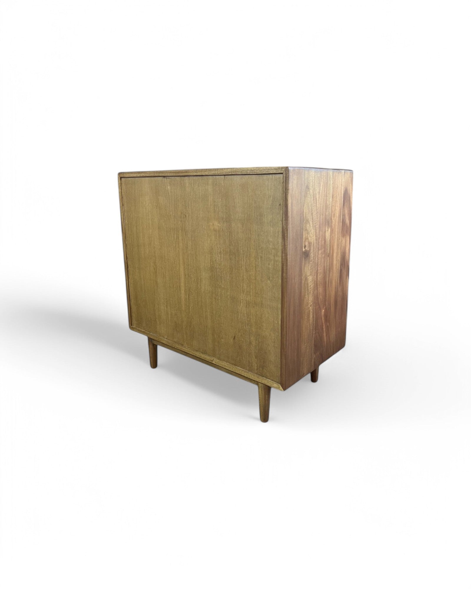 Sadao Wood Diamond Weave Rattan Low Sideboard