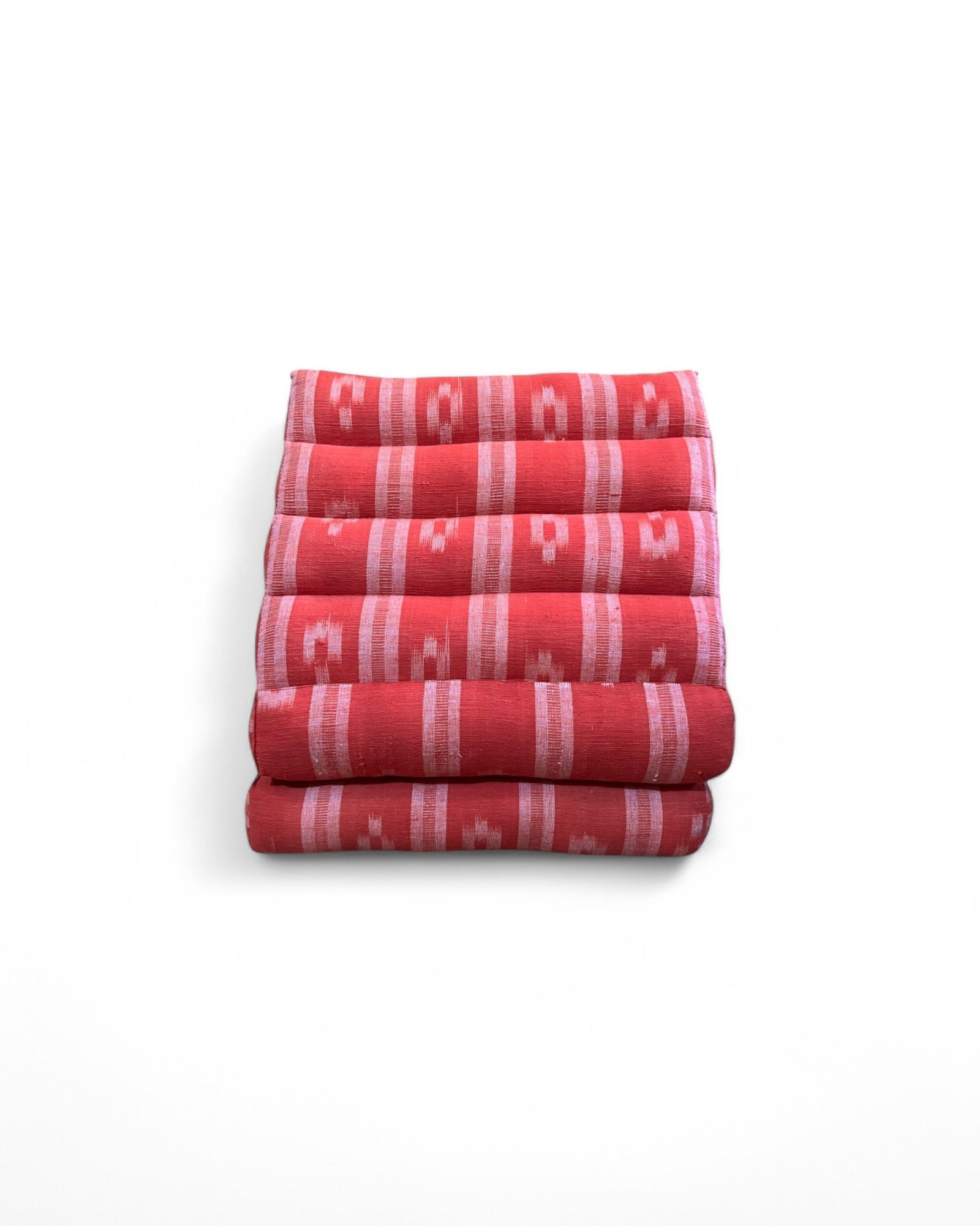Red & White Thai Weave Pattern Triangle Cushion
