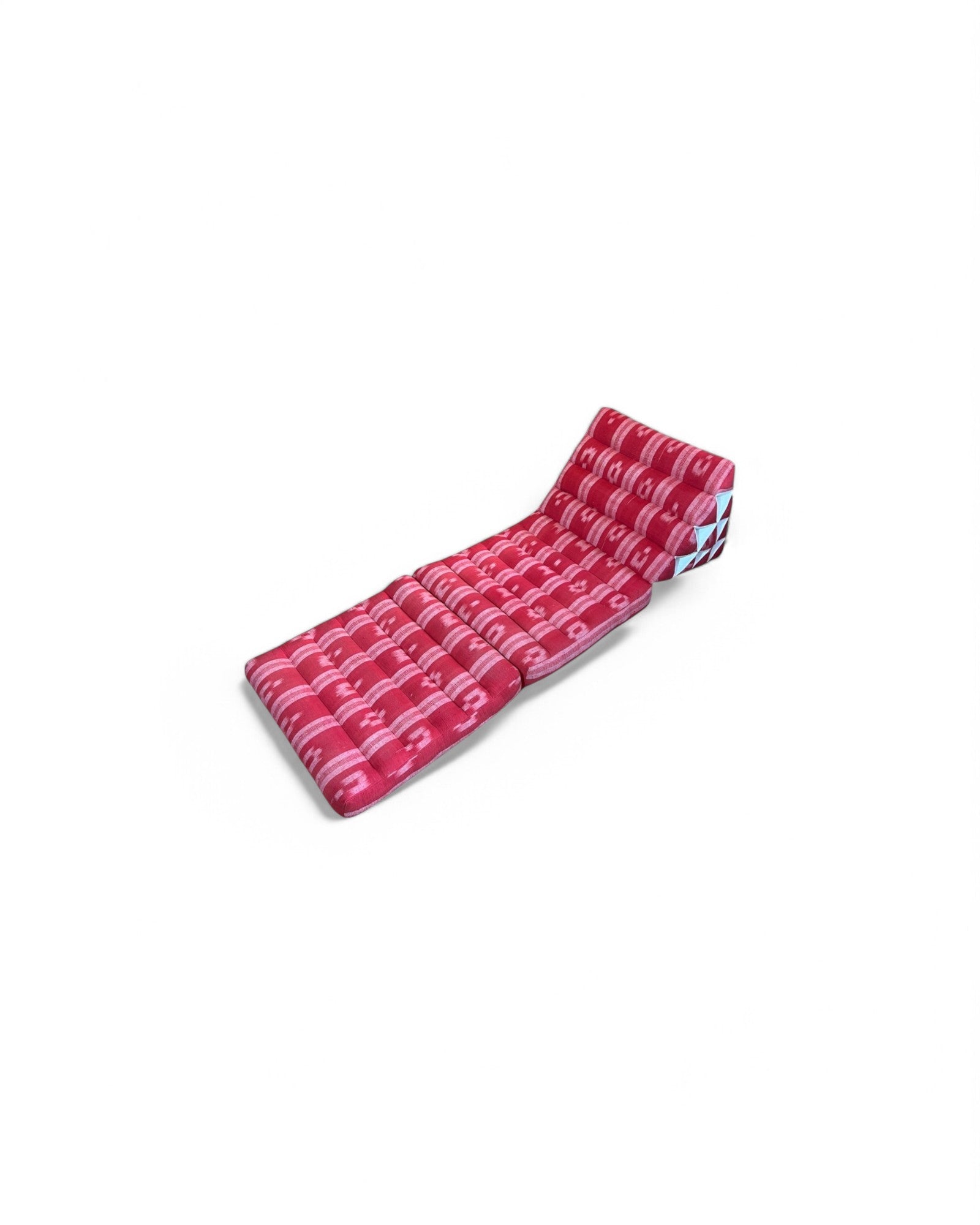 Red & White Thai Weave Pattern Triangle Cushion