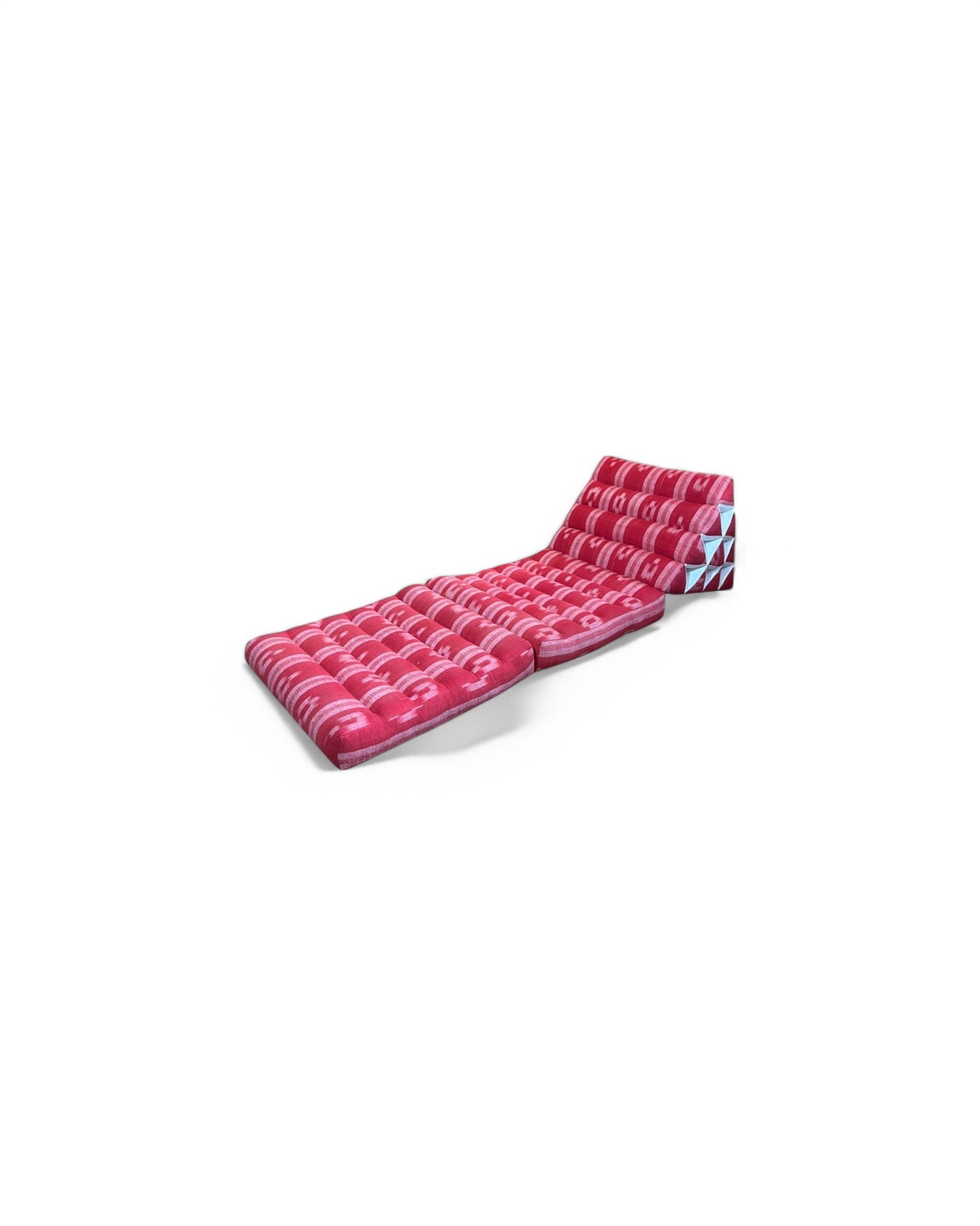 Red & White Thai Weave Pattern Triangle Cushion