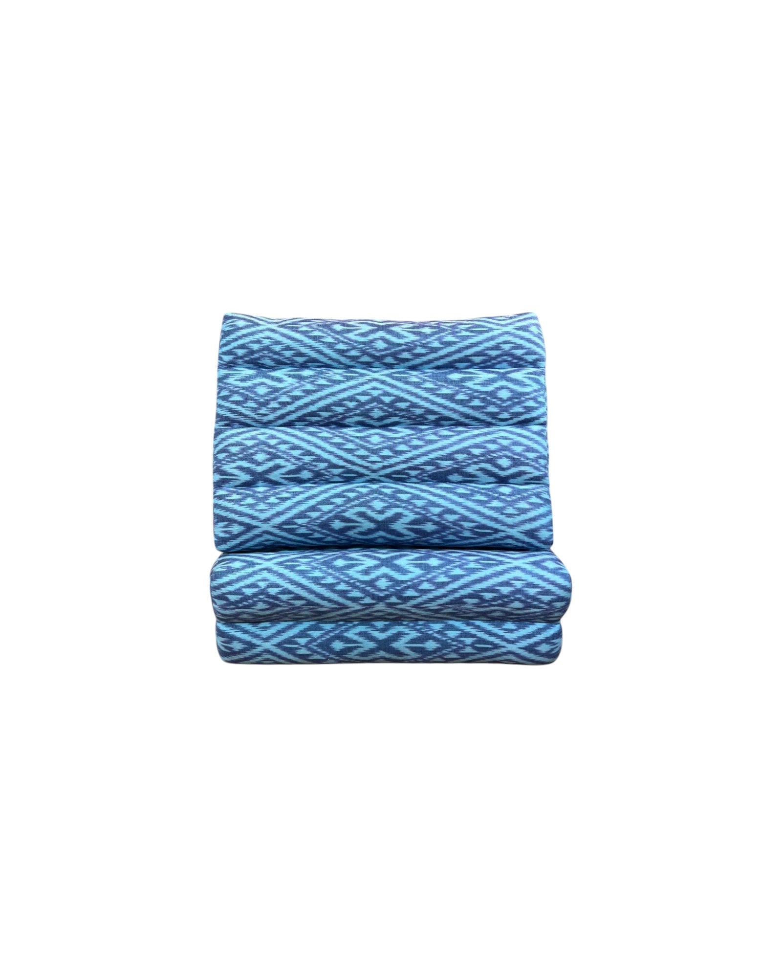 Ikat Sky Blue Thai Weave Triangle Cushion