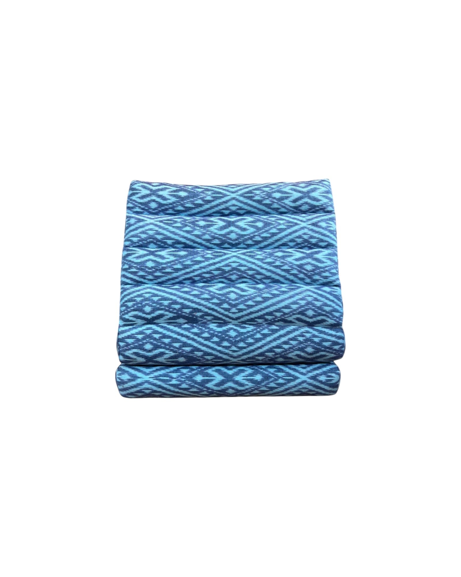 Ikat Sky Blue Thai Weave Triangle Cushion