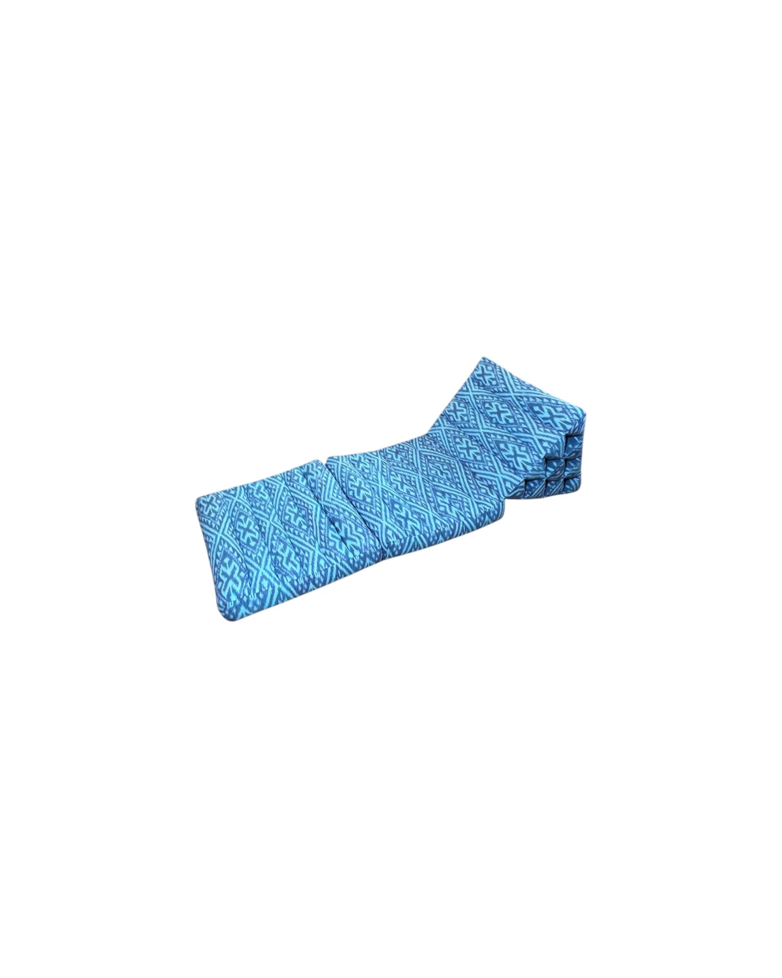 Ikat Sky Blue Thai Weave Triangle Cushion