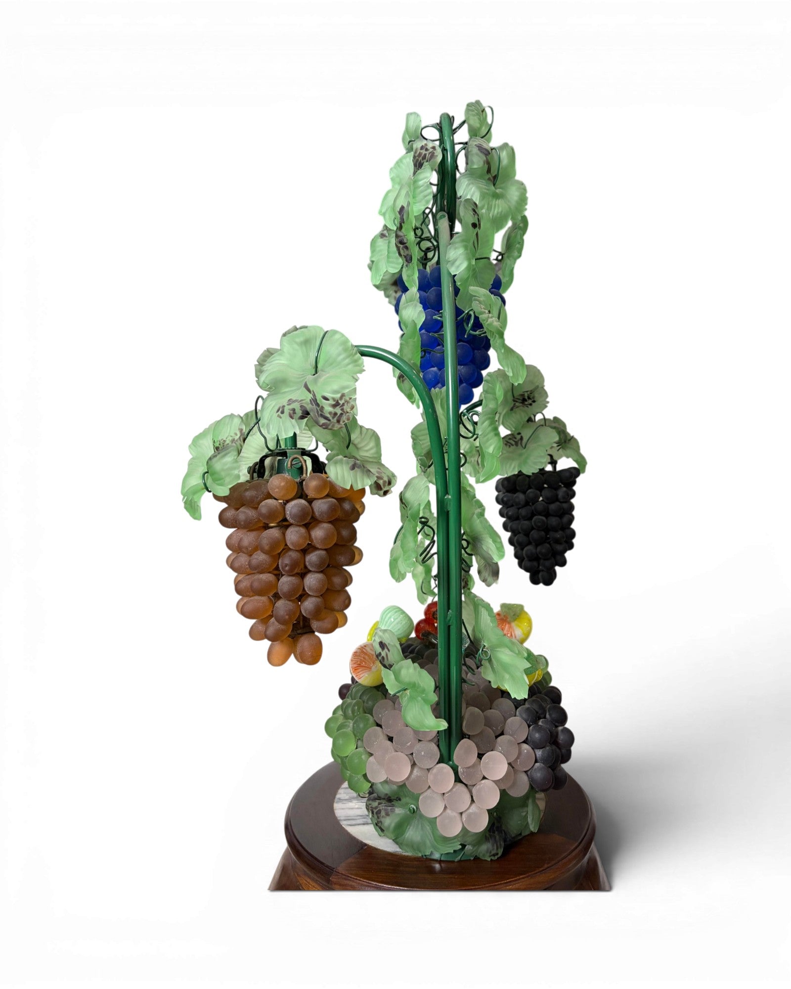 Vintage Murano Glass Fruit Basket Lamp