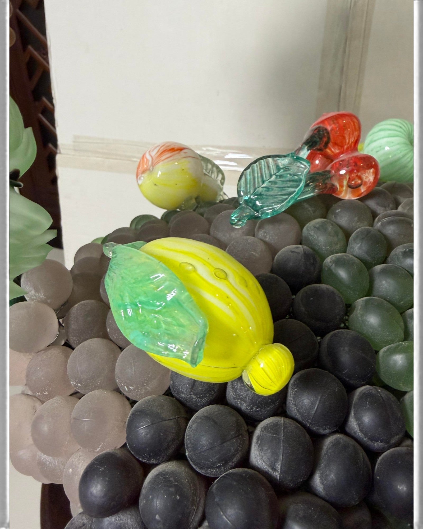 Vintage Murano Glass Fruit Basket Lamp