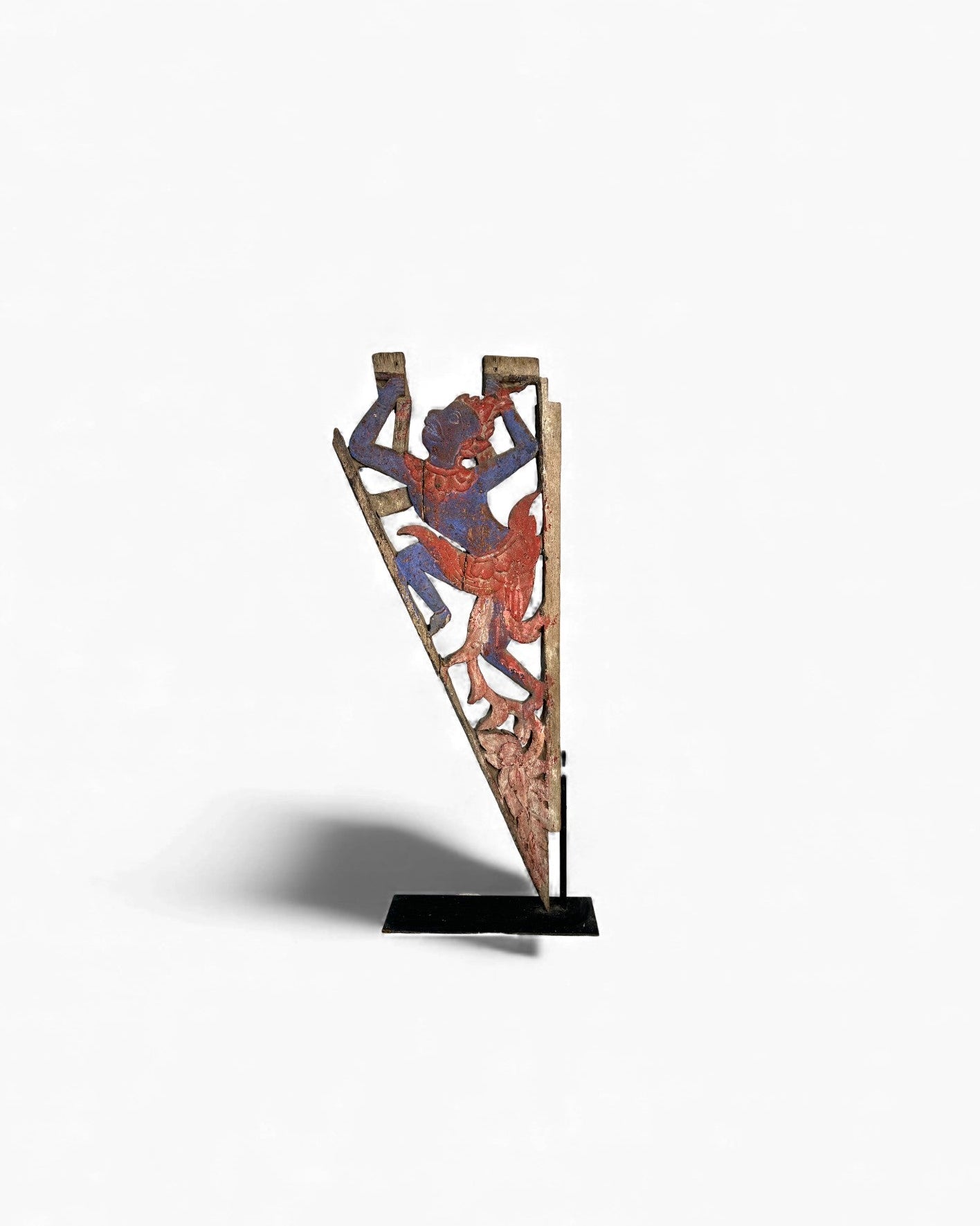 Thai Lanna Temple Eave Bracket with Hanuman Figure - Surround Living - 1