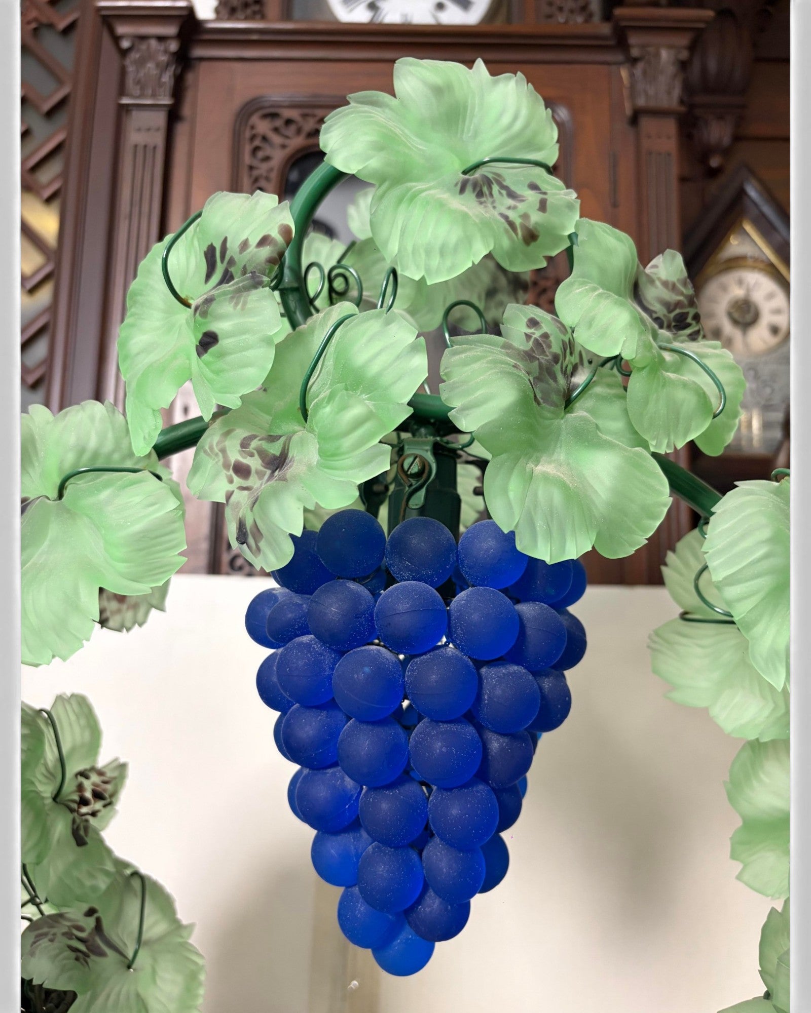 Vintage Murano Glass Fruit Basket Lamp