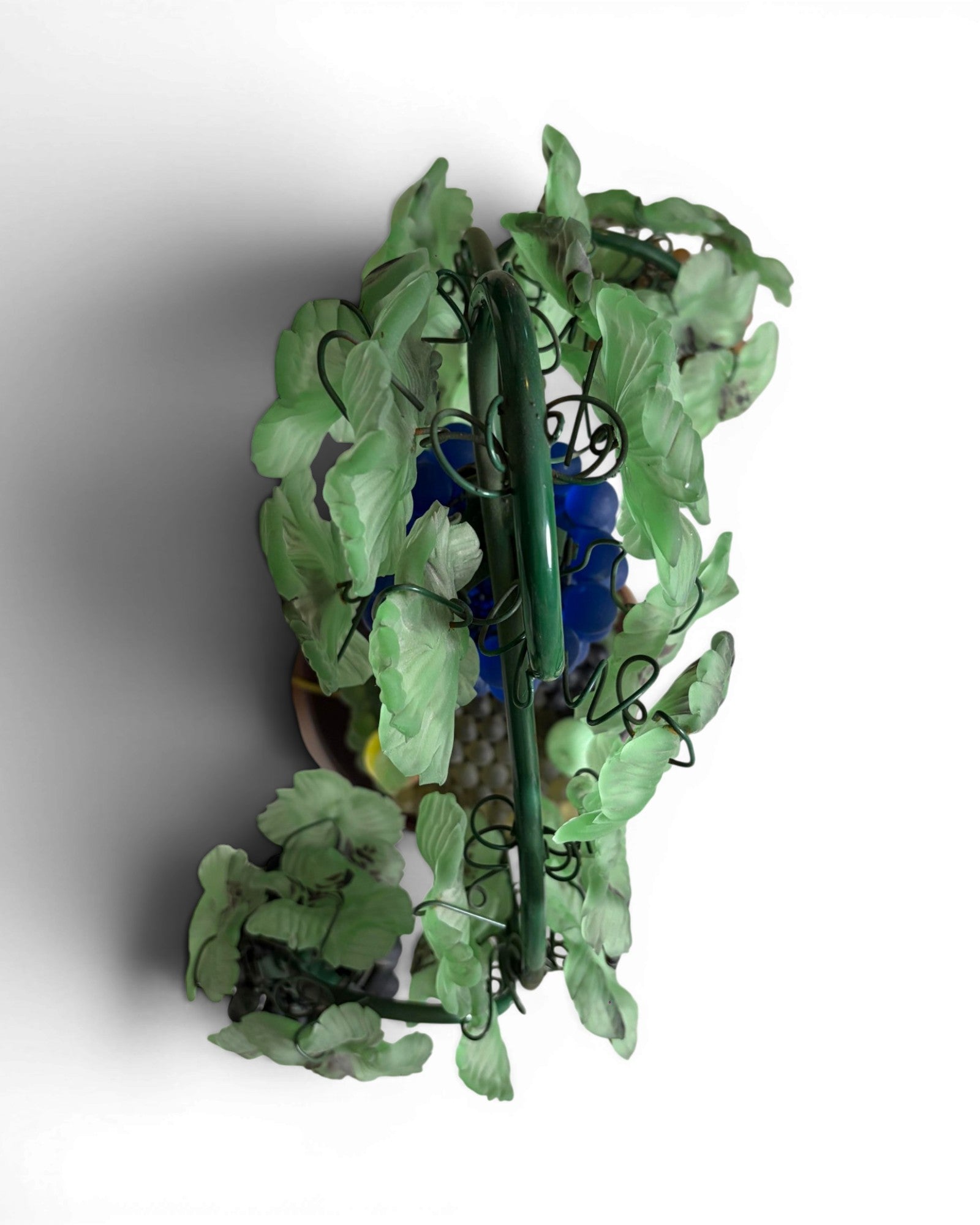Vintage Murano Glass Fruit Basket Lamp