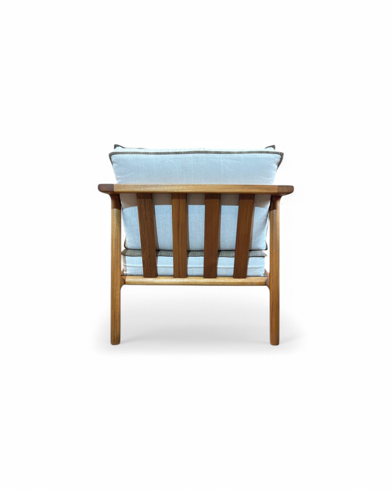 Wheat & Cream Thai Weave Teak Wood Armchair