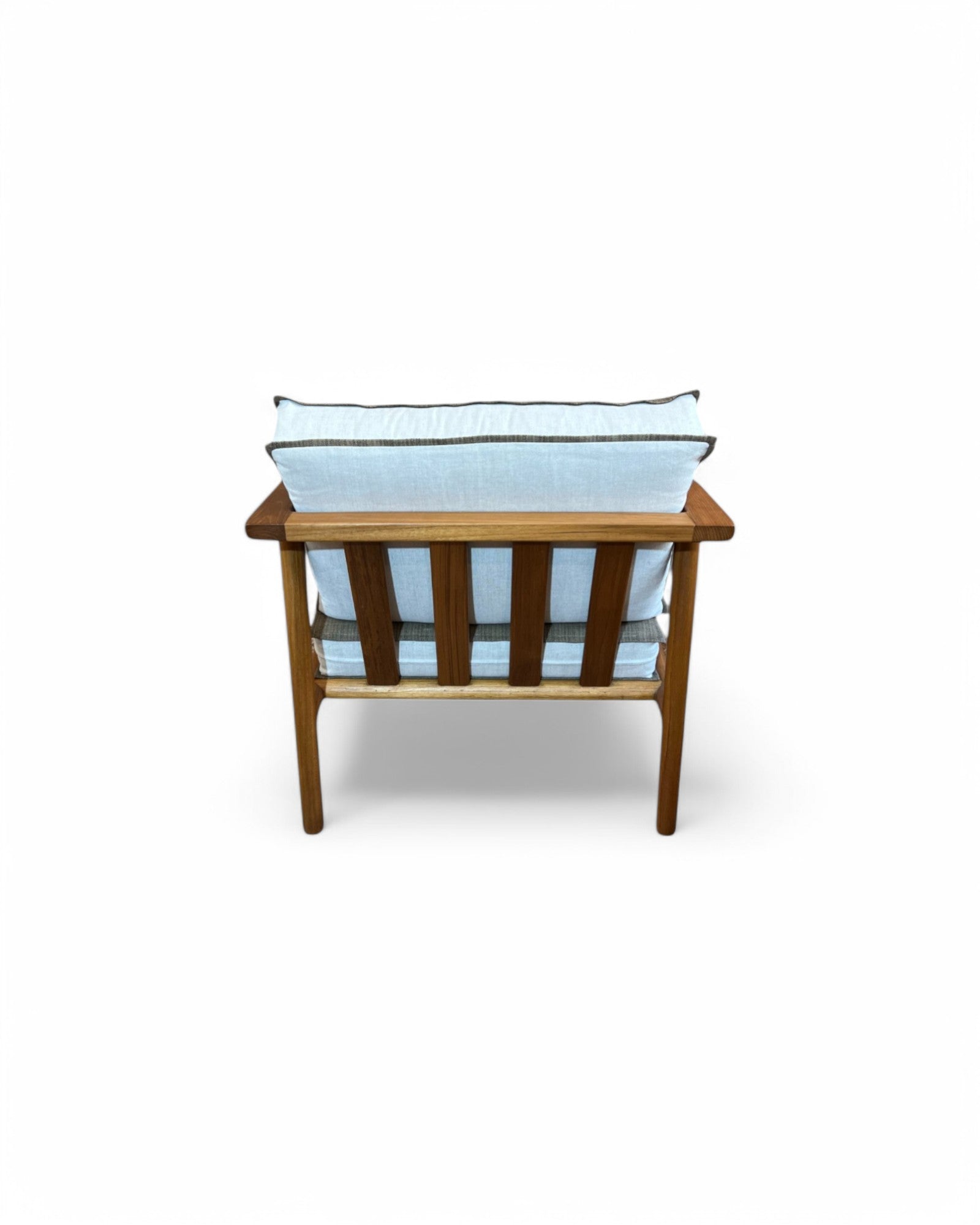 Wheat & Cream Thai Weave Teak Wood Armchair