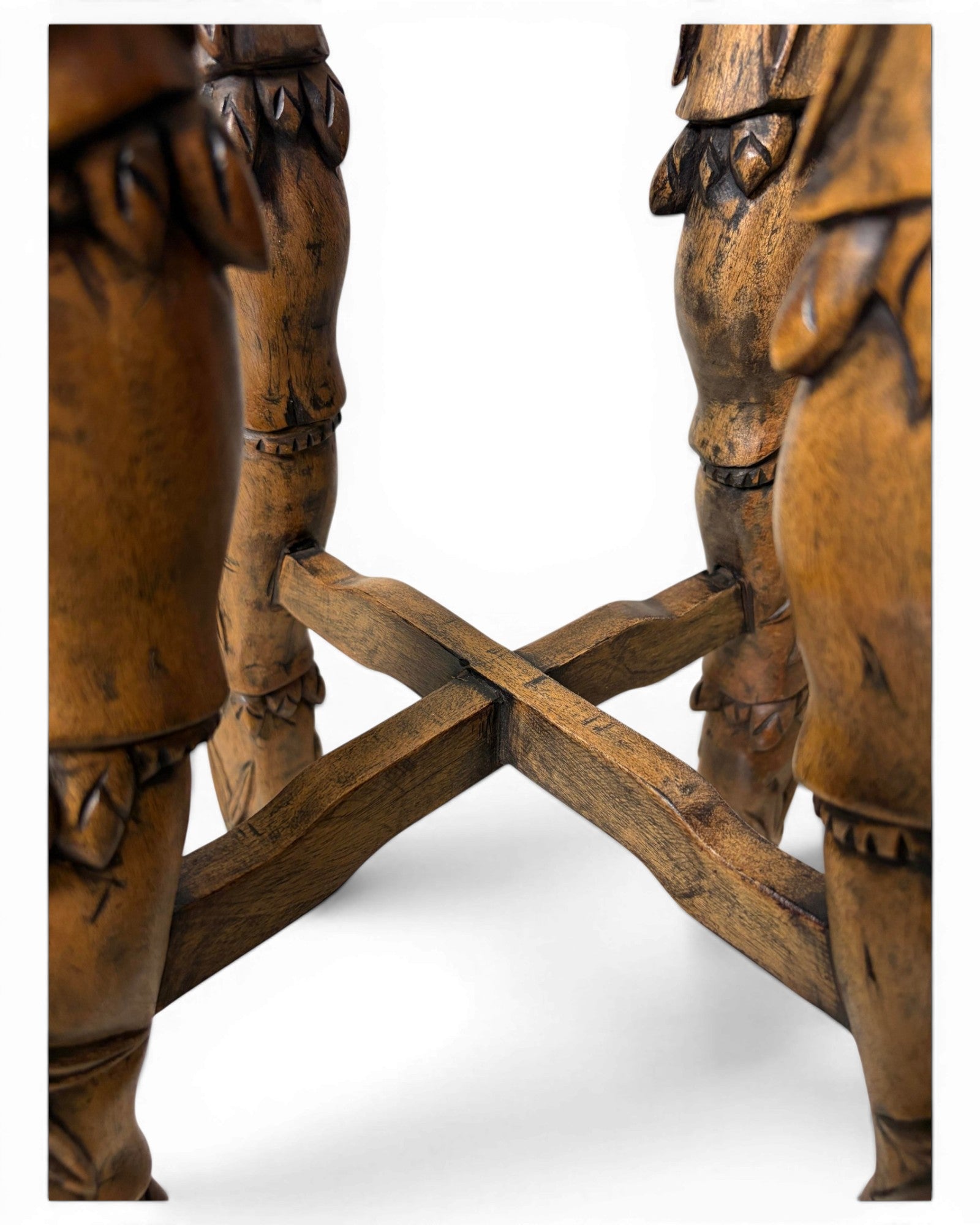 Vintage Chinese Carved Wooden Plant Stand