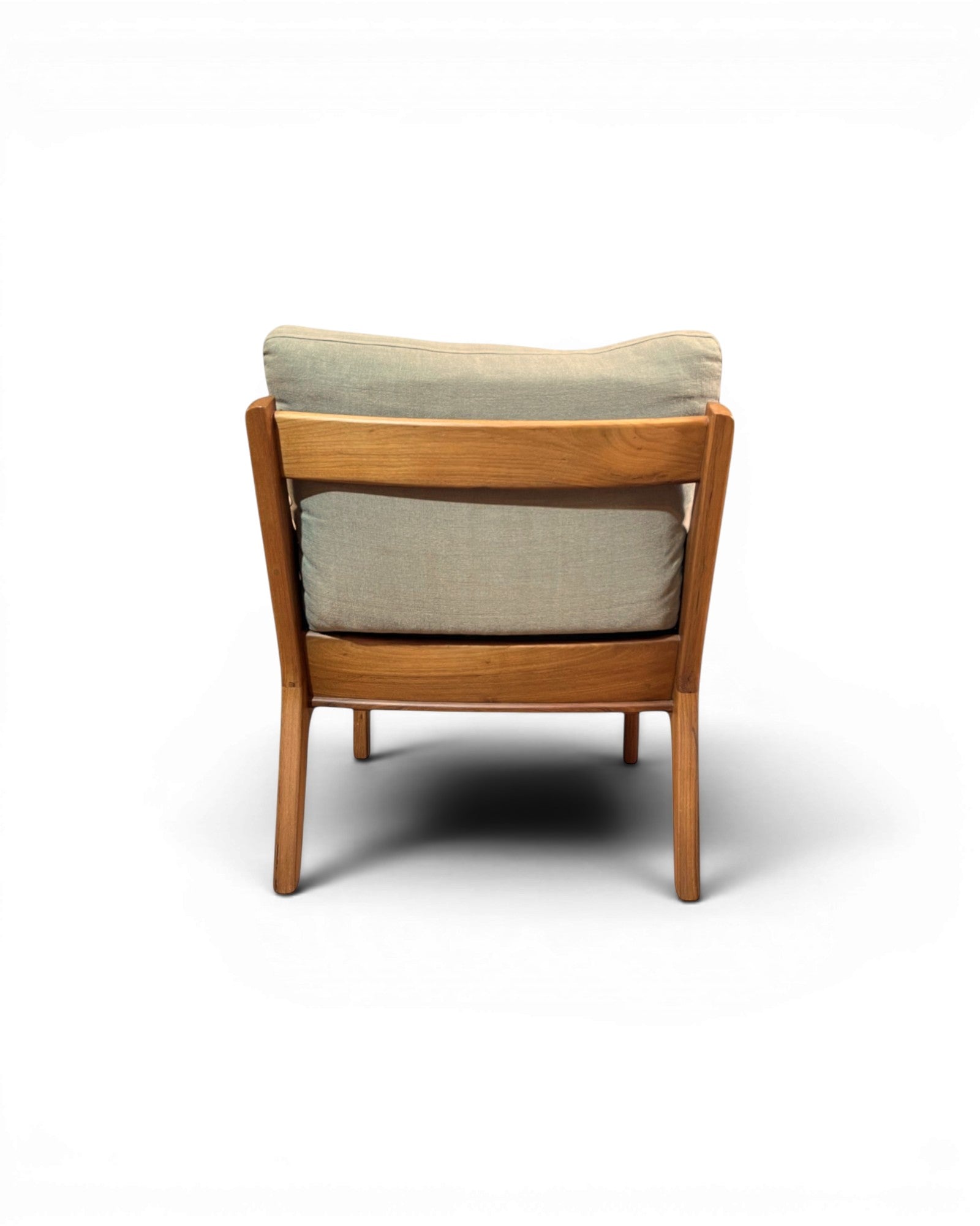 Ikat Khaki Thai Weave Teak Wood Armchair - Surround Living - 10