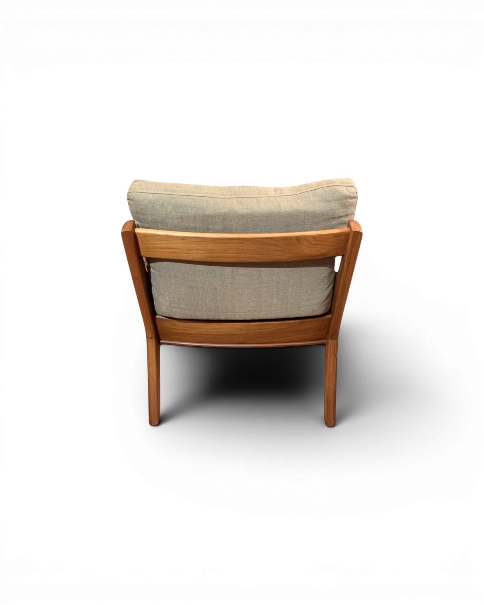 Ikat Khaki Thai Weave Teak Wood Armchair - Surround Living - 11