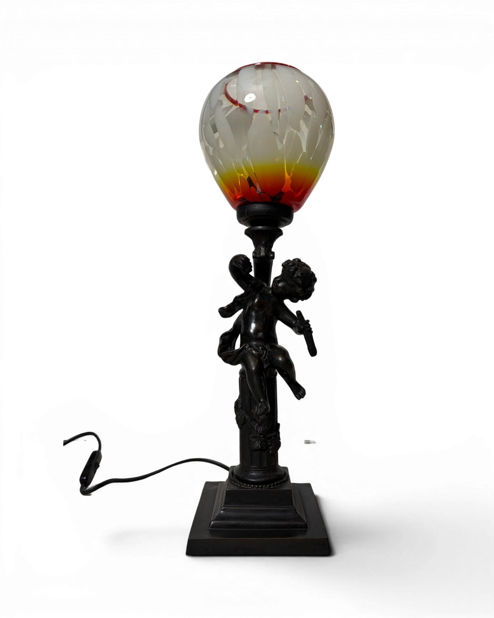 Murano Glass Cherub Table Lamp