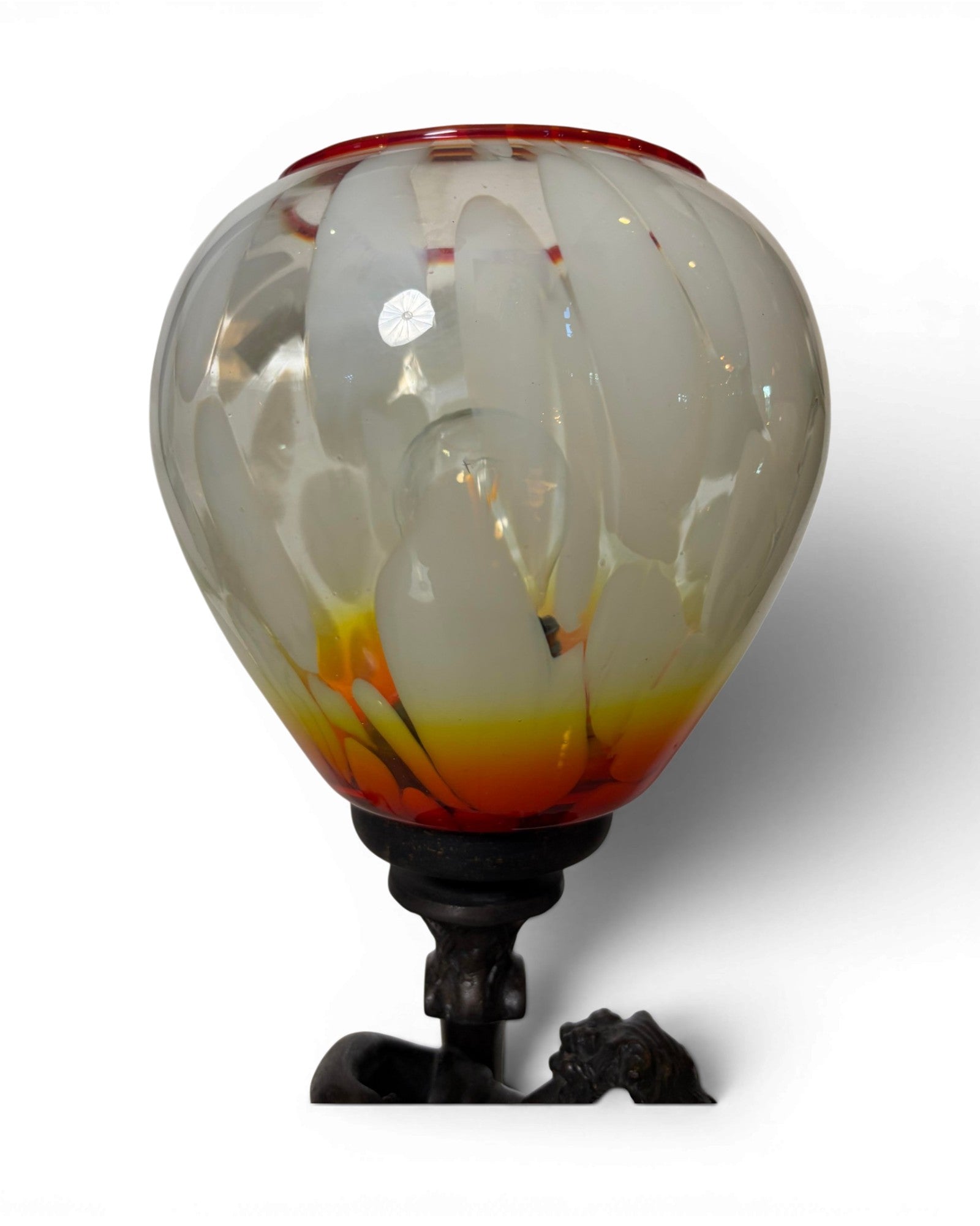 Murano Glass Cherub Table Lamp