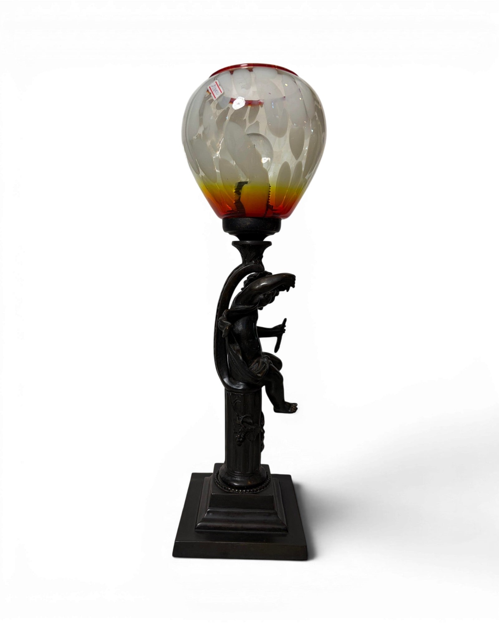 Murano Glass Cherub Table Lamp