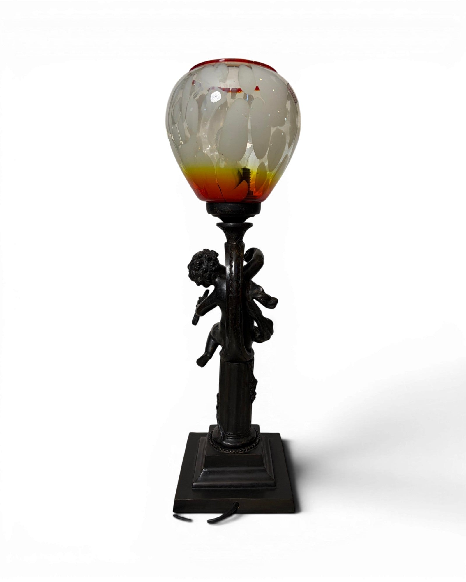 Murano Glass Cherub Table Lamp