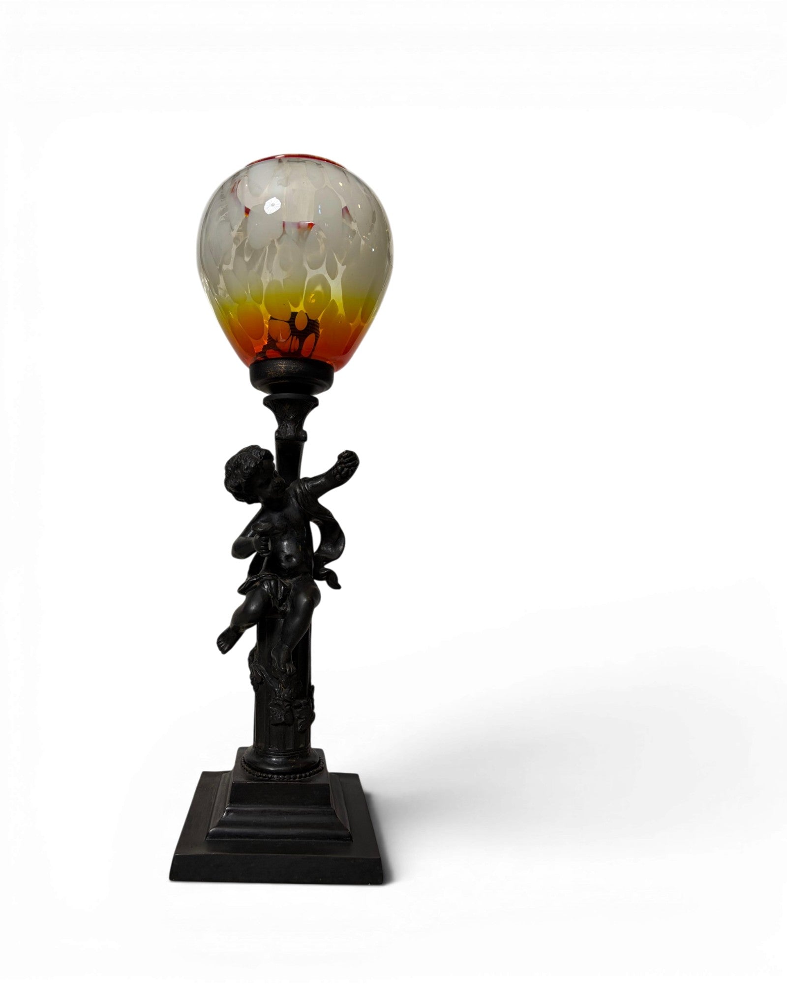 Murano Glass Cherub Table Lamp