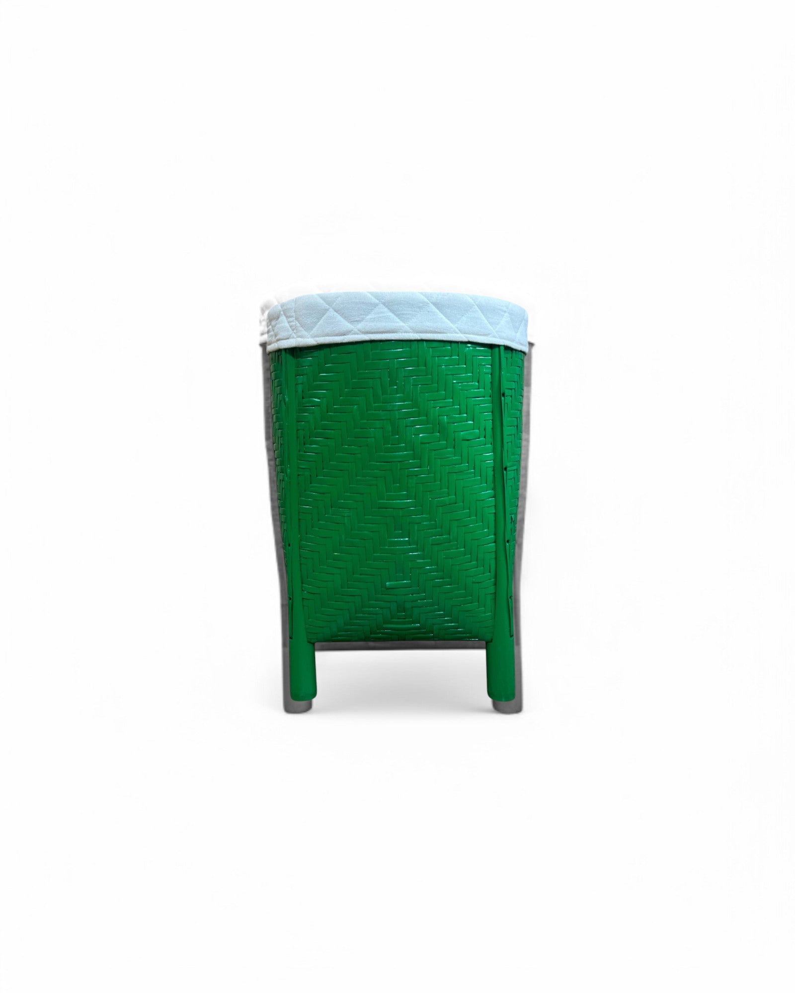 Bamboo Weaved Green Laundry Basket (Tall)