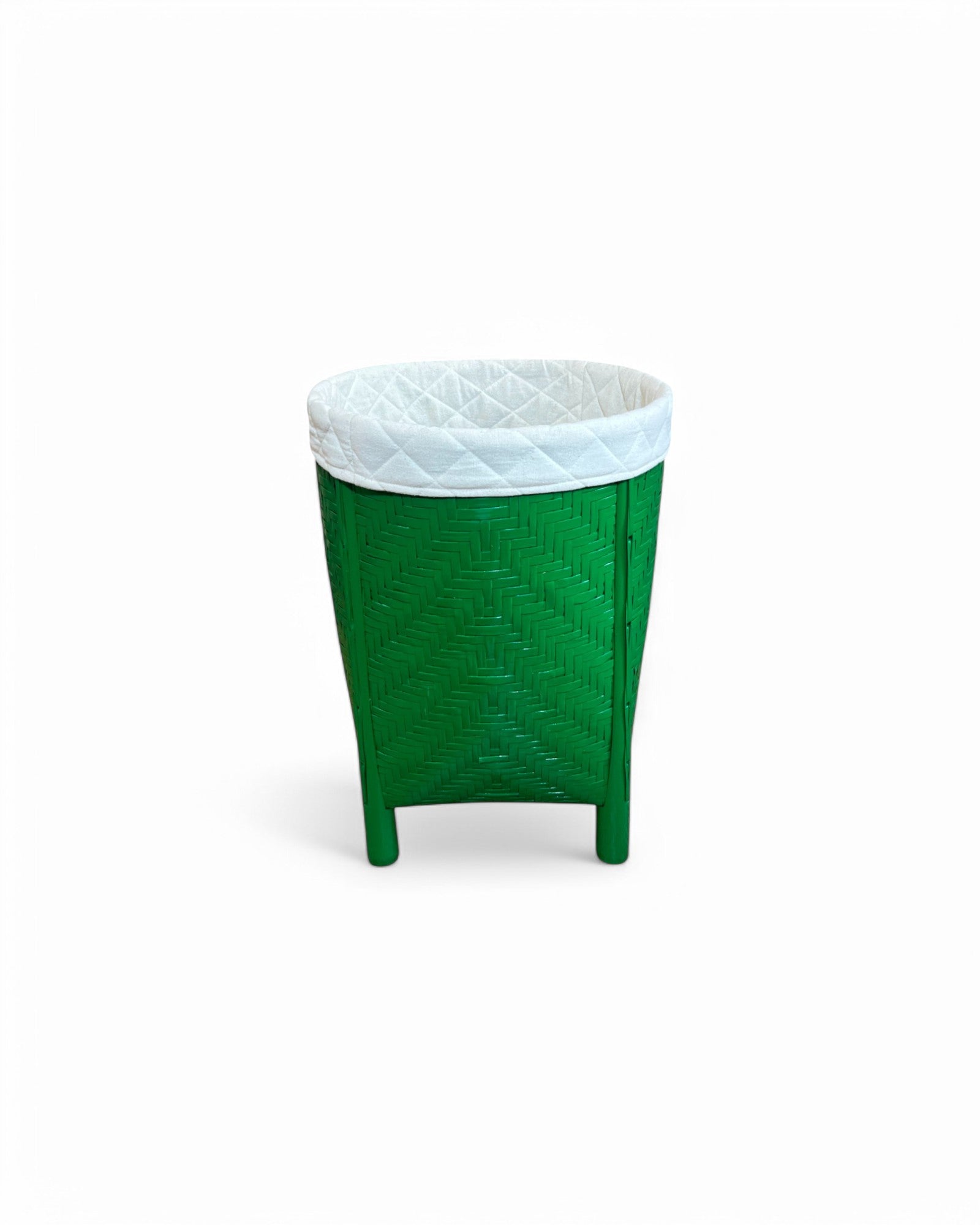 Bamboo Weaved Green Laundry Basket (Tall)