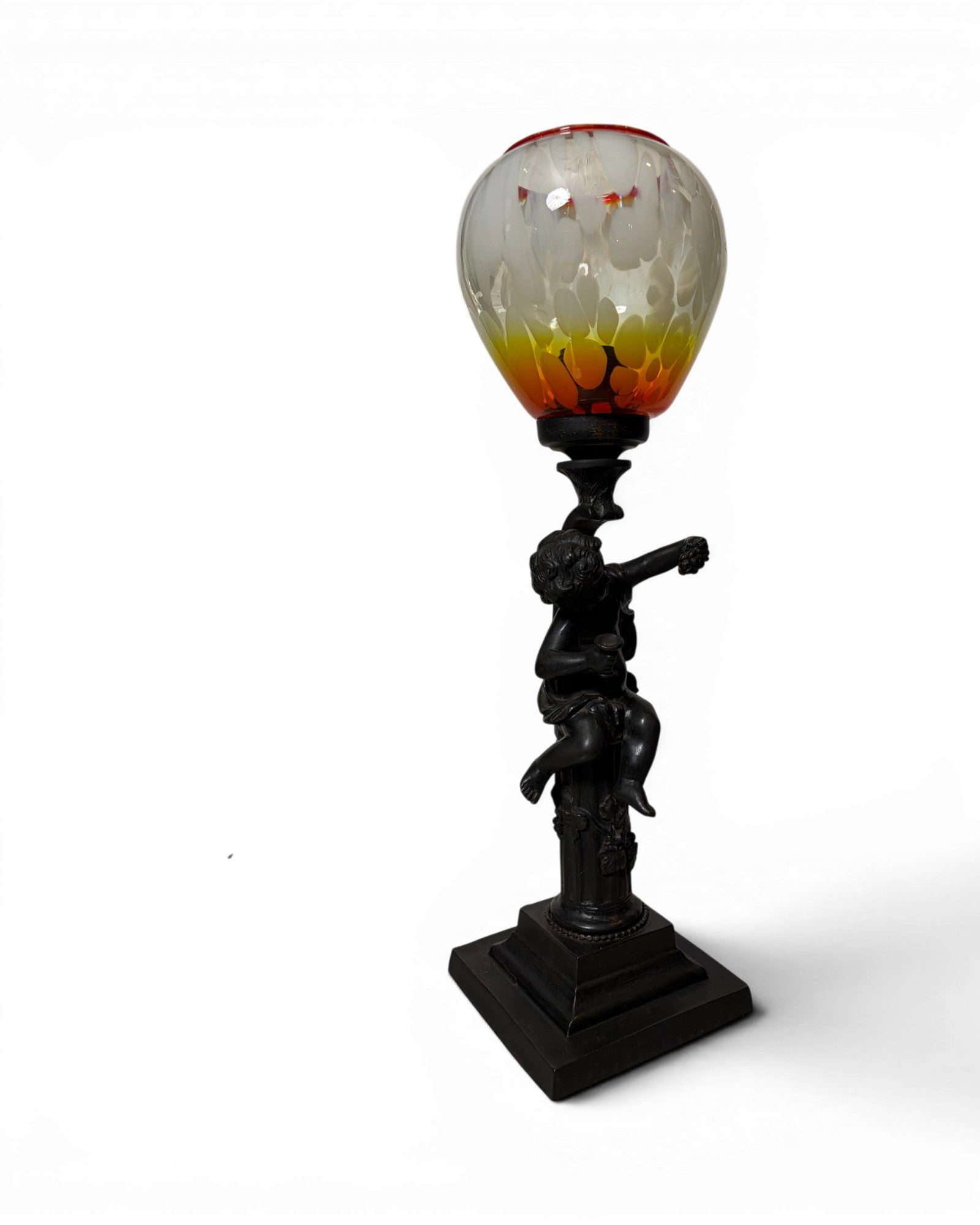 Murano Glass Cherub Table Lamp