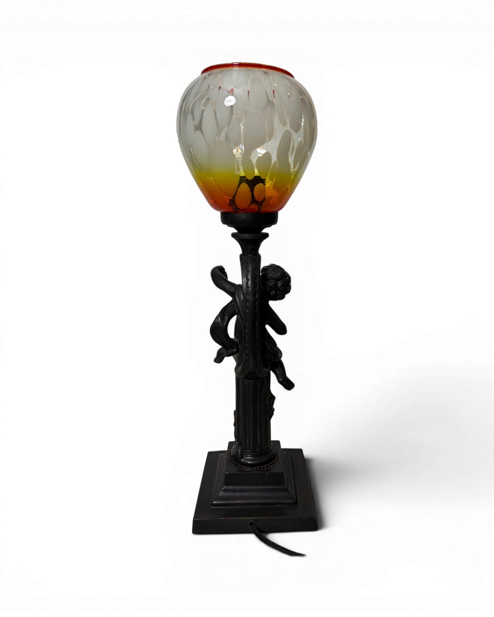 Murano Glass Cherub Table Lamp