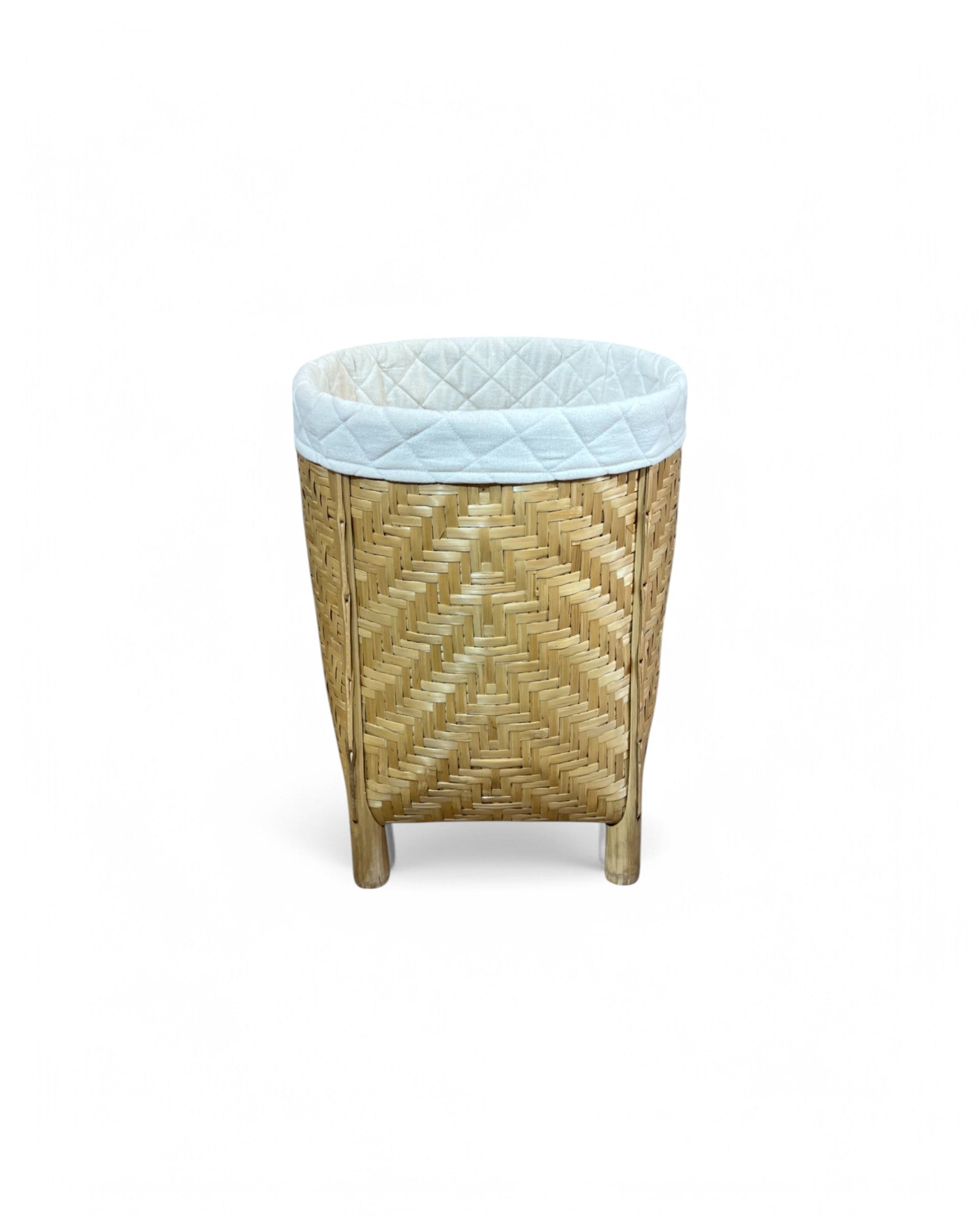 Bamboo Weaved Natural Laundry Basket (Tall)