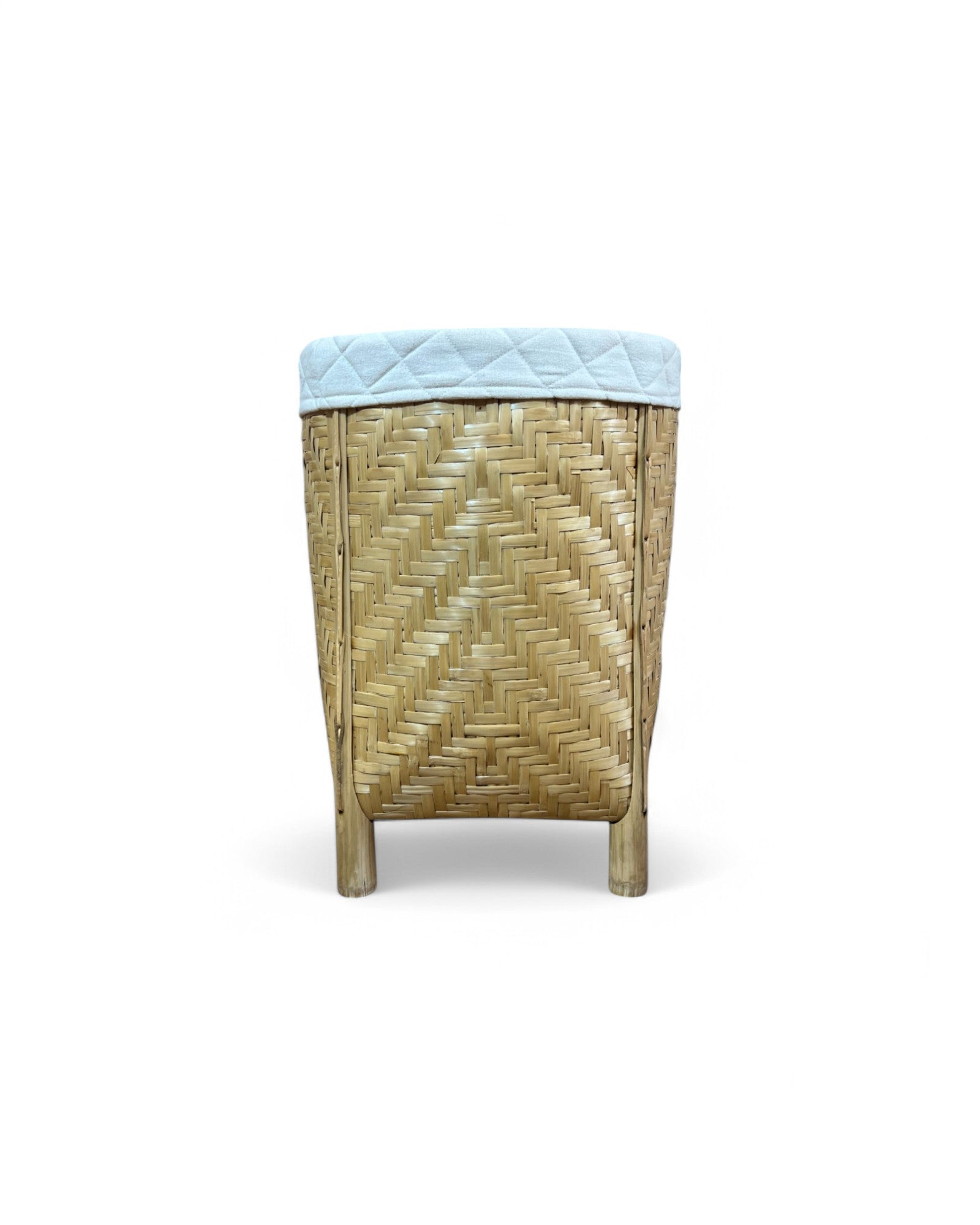 Bamboo Weaved Natural Laundry Basket (Tall)