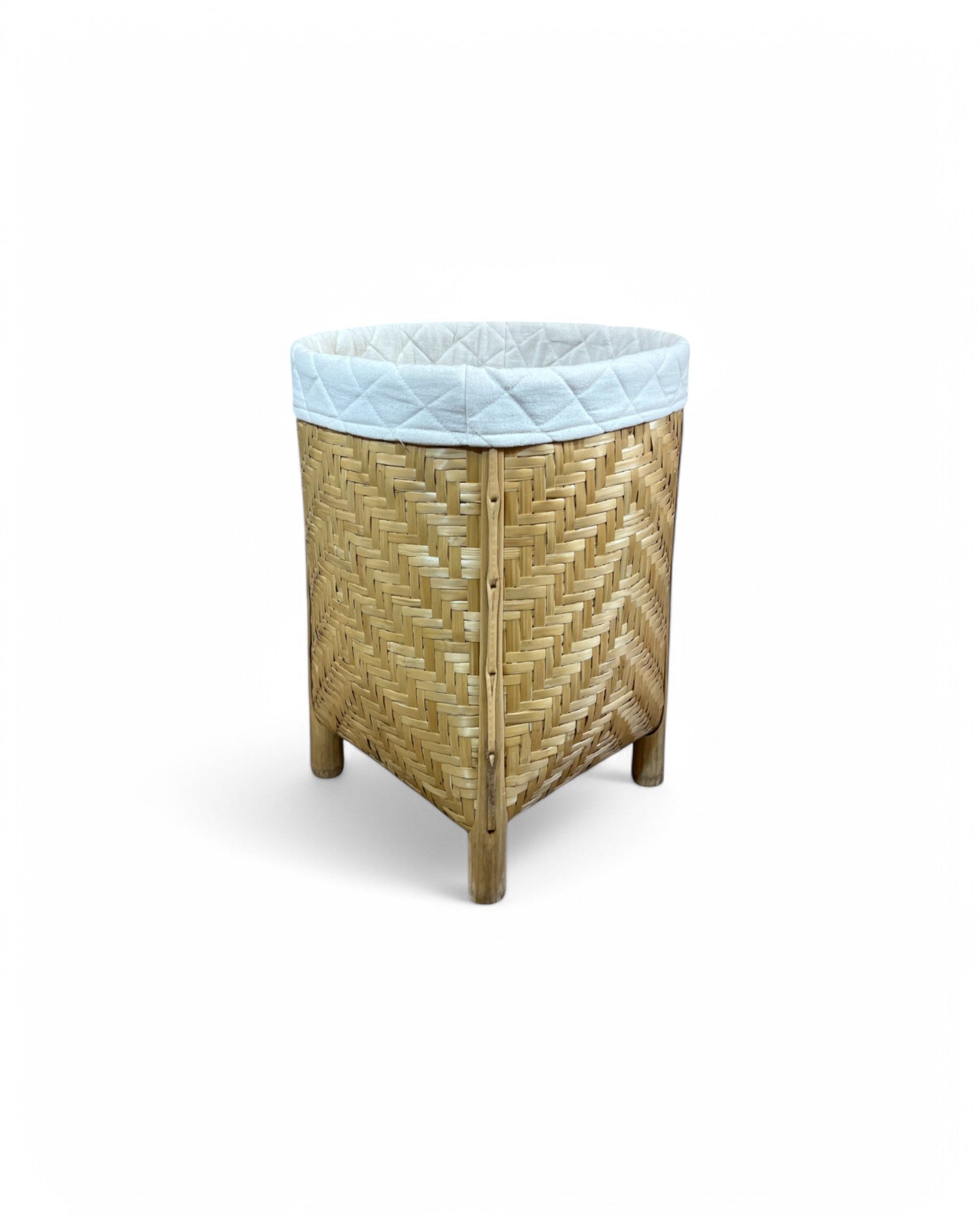 Bamboo Weaved Natural Laundry Basket (Tall)