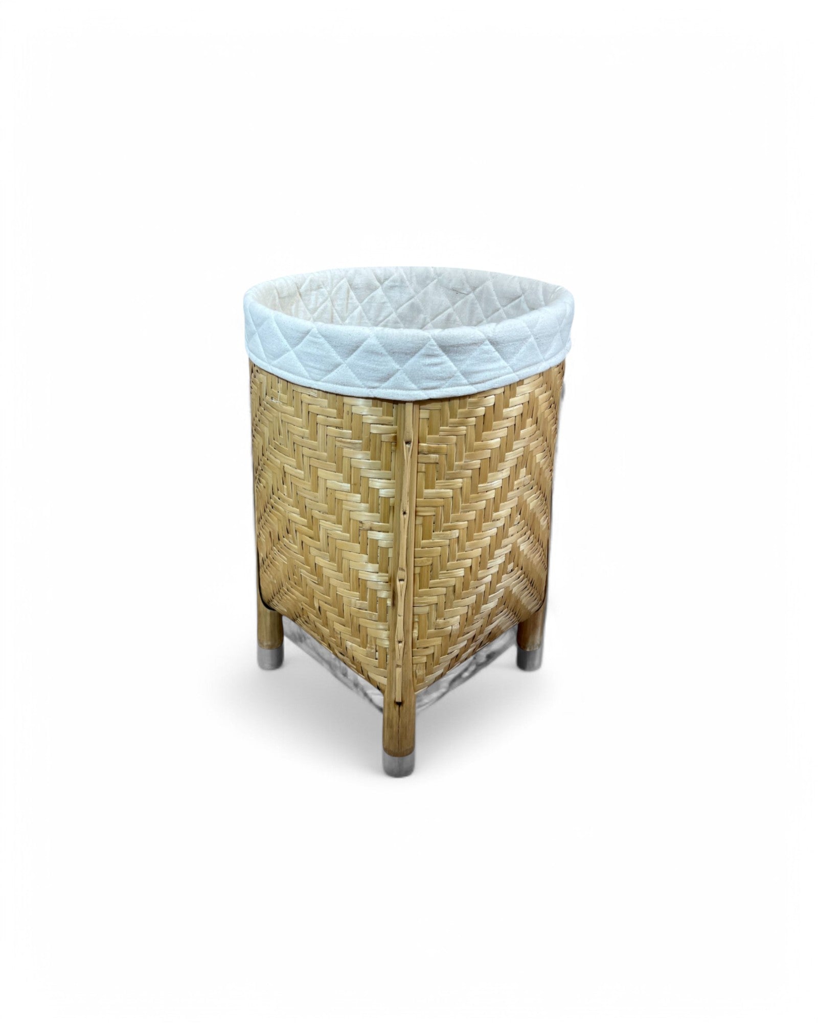 Bamboo Weaved Natural Laundry Basket (Tall)