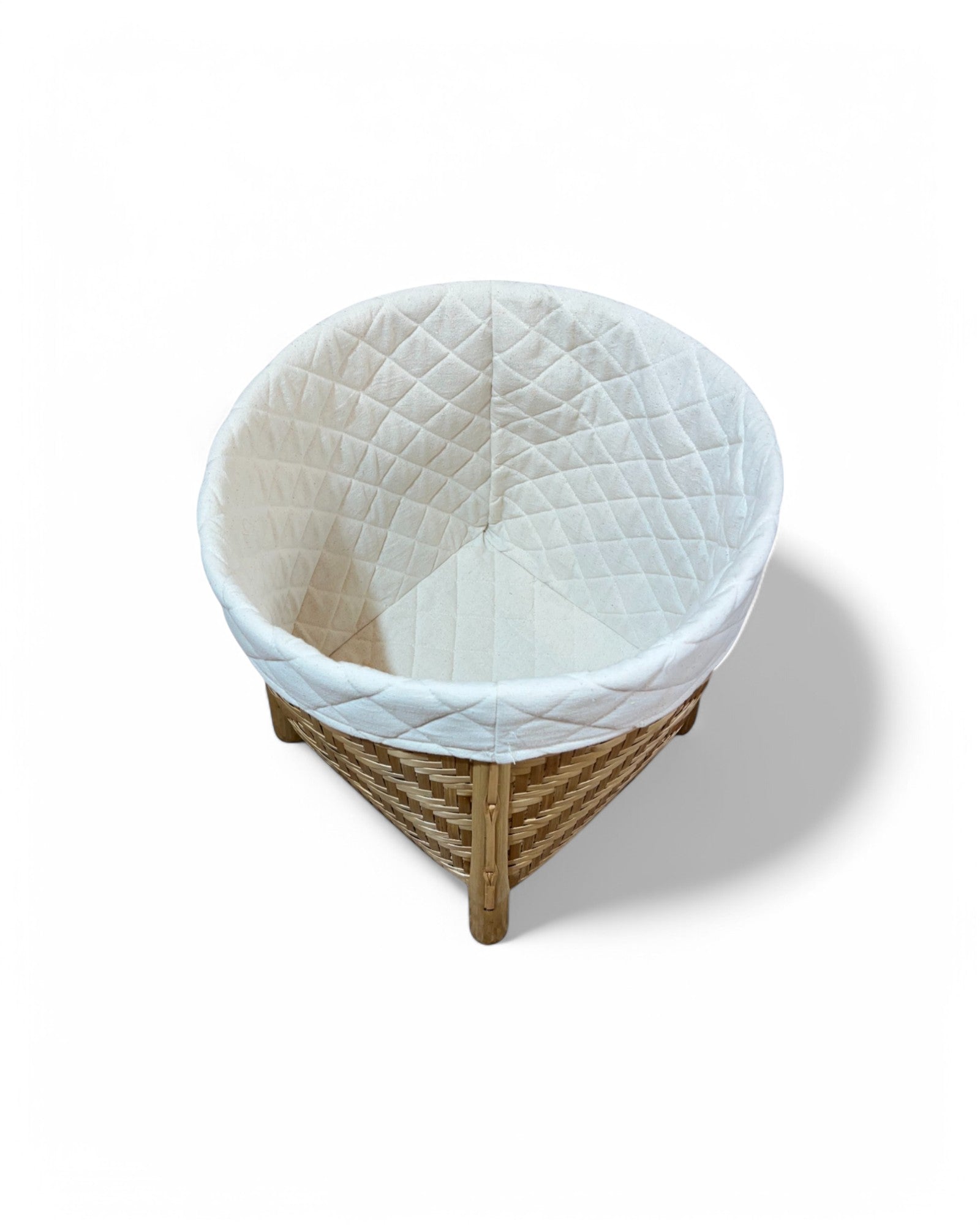 Bamboo Weaved Natural Laundry Basket (Short)