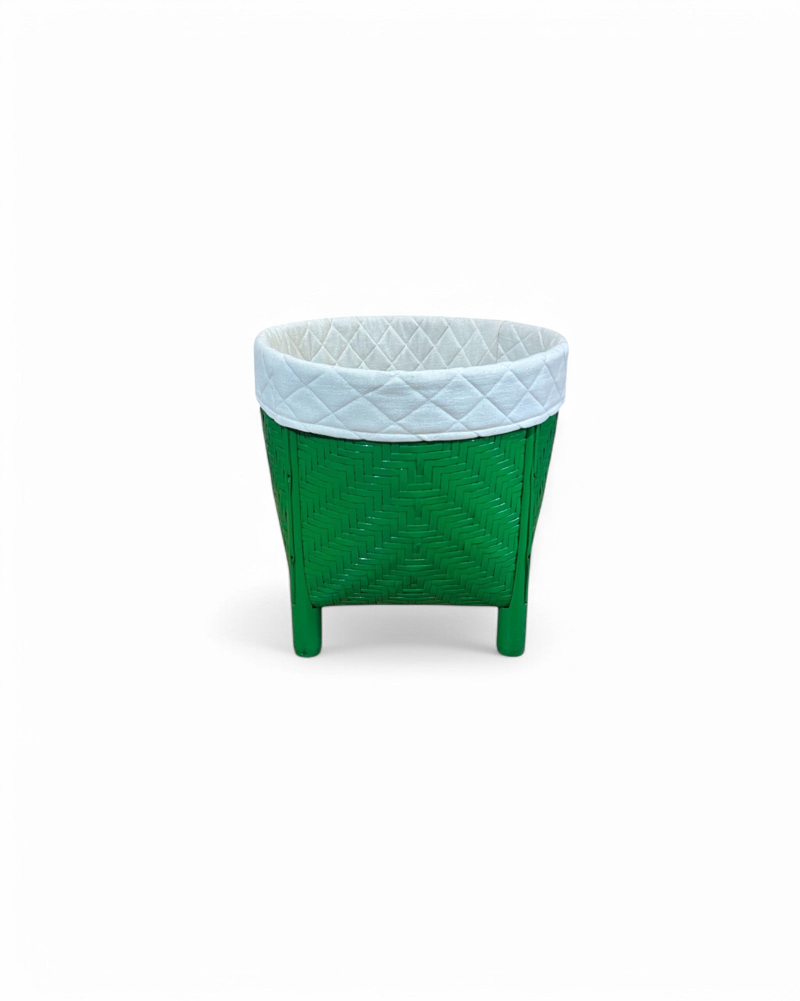 Bamboo Weaved Green Laundry Basket (Short)