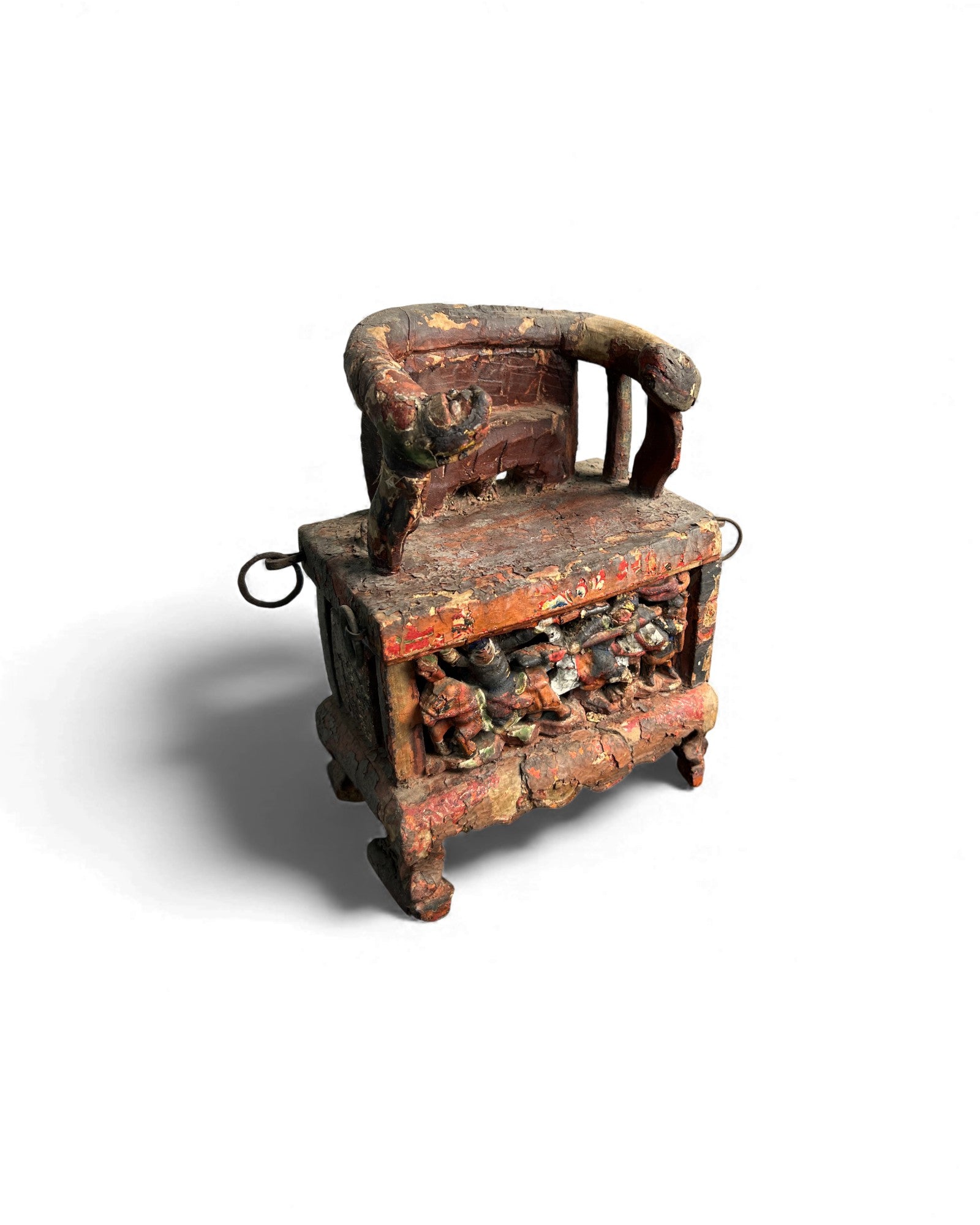 Carved Chinese Household Altar with Figural Relief - Surround Living - 24