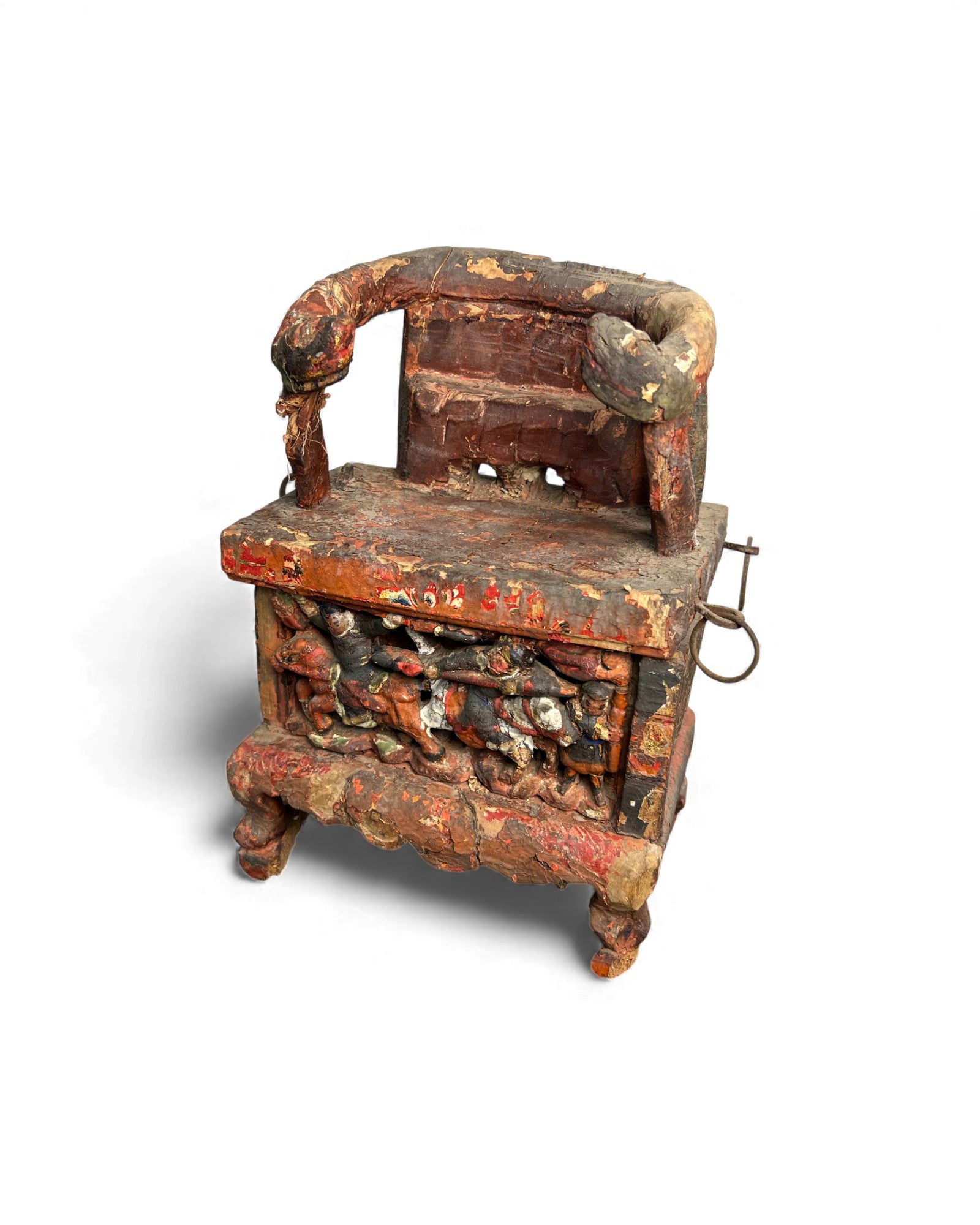 Carved Chinese Household Altar with Figural Relief - Surround Living - 20