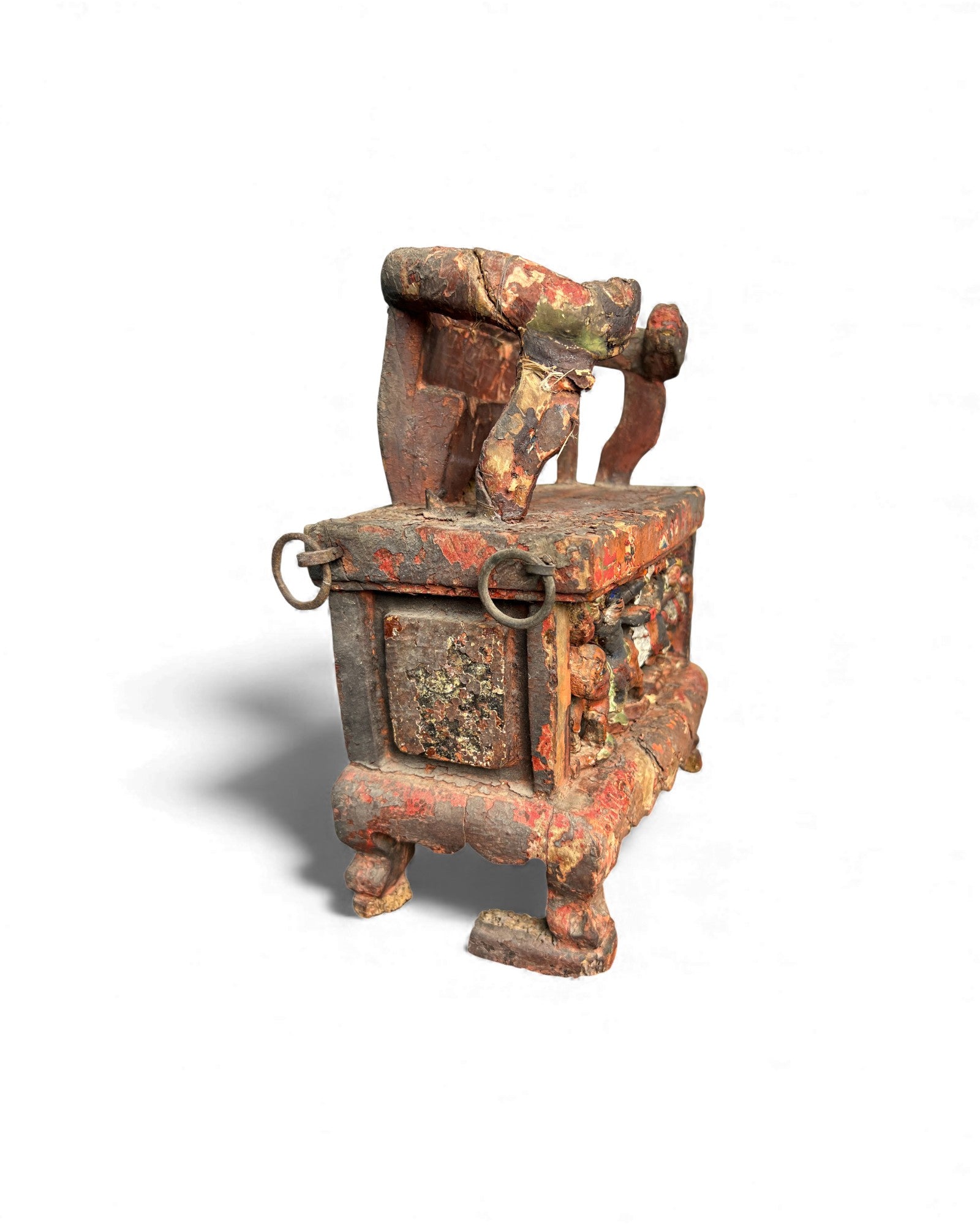 Carved Chinese Household Altar with Figural Relief - Surround Living - 28